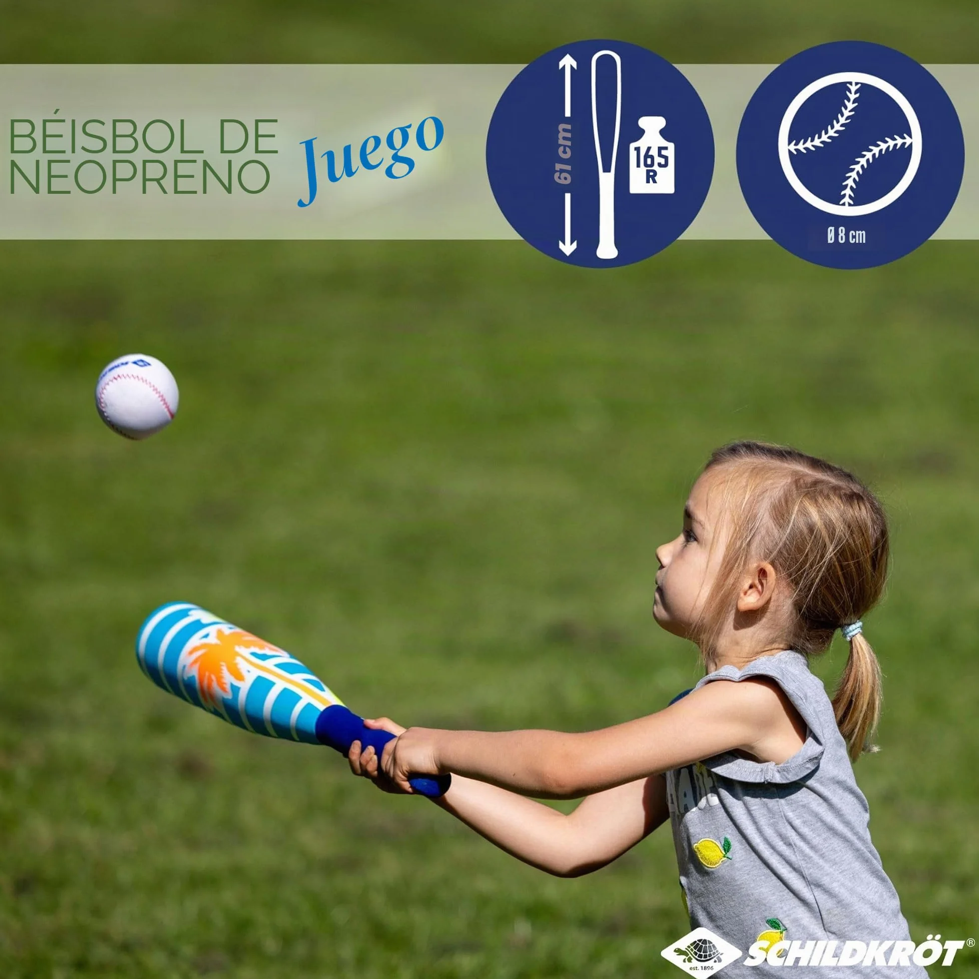 Schildkröt Juego de Béisbol de Neopreno, 1 Bate de Béisbol y 1 Pelota, 970159