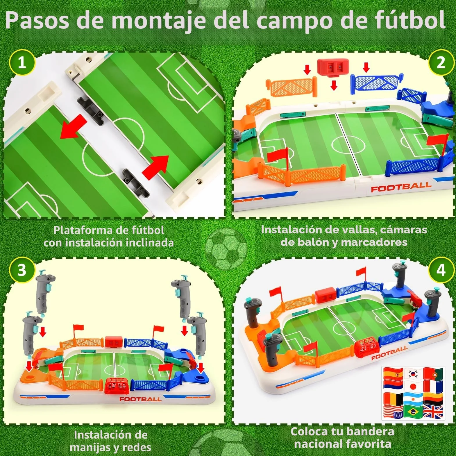 Mini Futbolín Juguetes Niños 4-11 Años Juegos de Mesa Regalo Copa del Mundo 2026