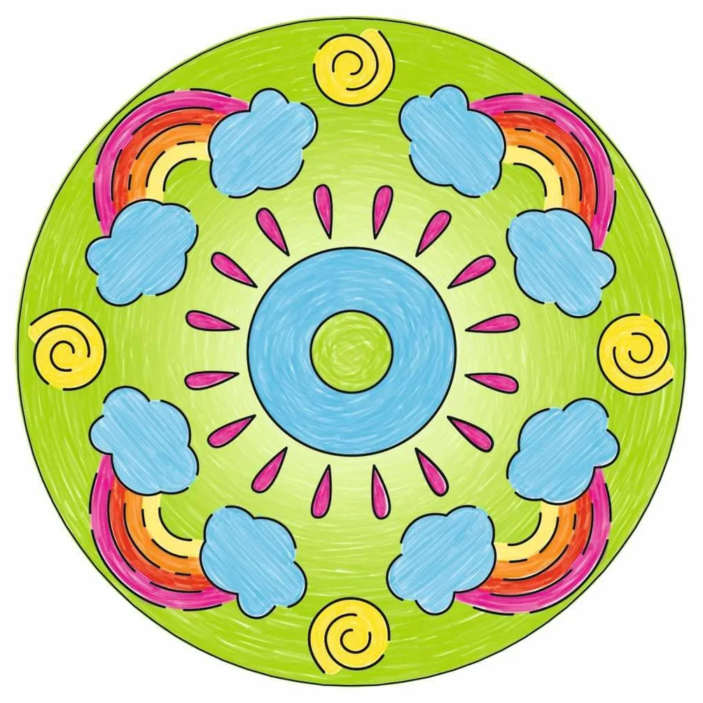 Ravensburger- Mini Mandala Designer Unicorn, Manualidades y Pintura, Color Blanco (29704)