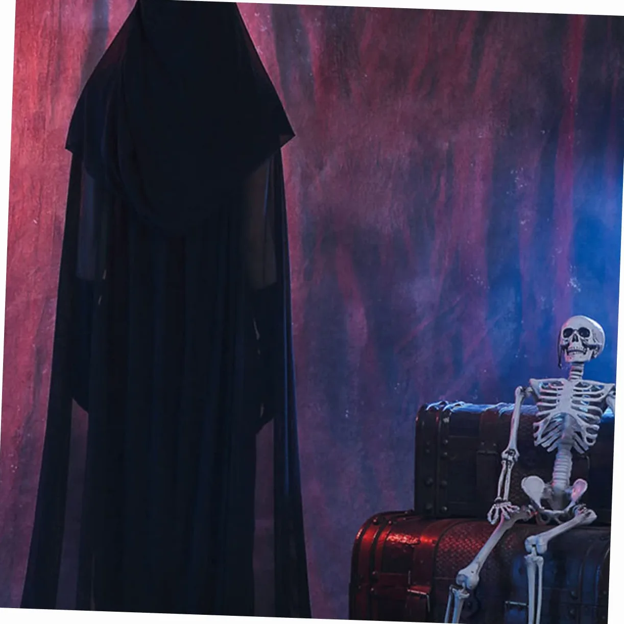 LIFKOME 3 Piezas Disfraz De Bruja Para Mujer Para Actuación Vestido De Bruja Disfraz De Fantasma Vestido Gotico Disfrazada Ropa Gótica Disfraces De Halloween Para Mujeres Black