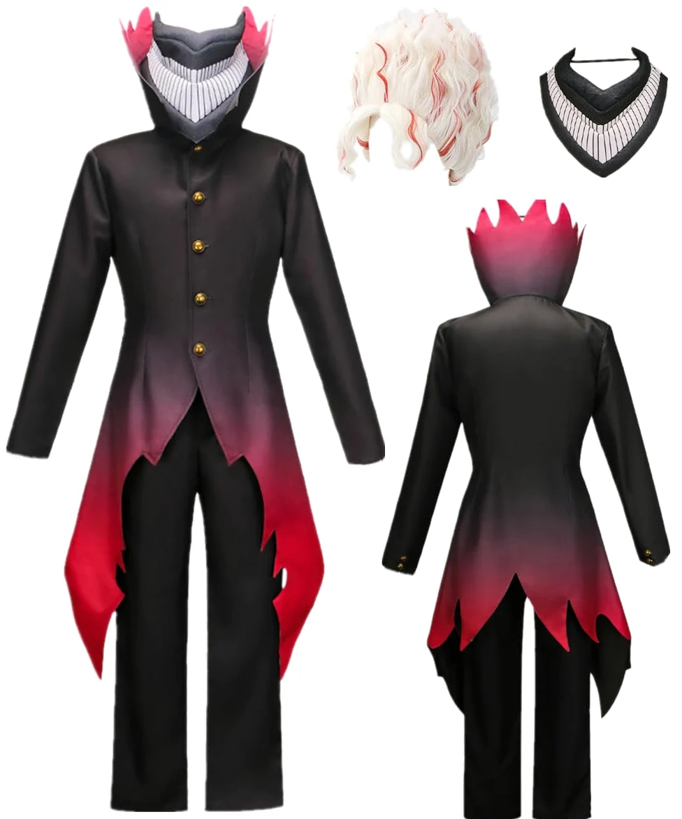 Disfraz de anime negro para hombre, chaqueta larga, para Halloween, cosplay