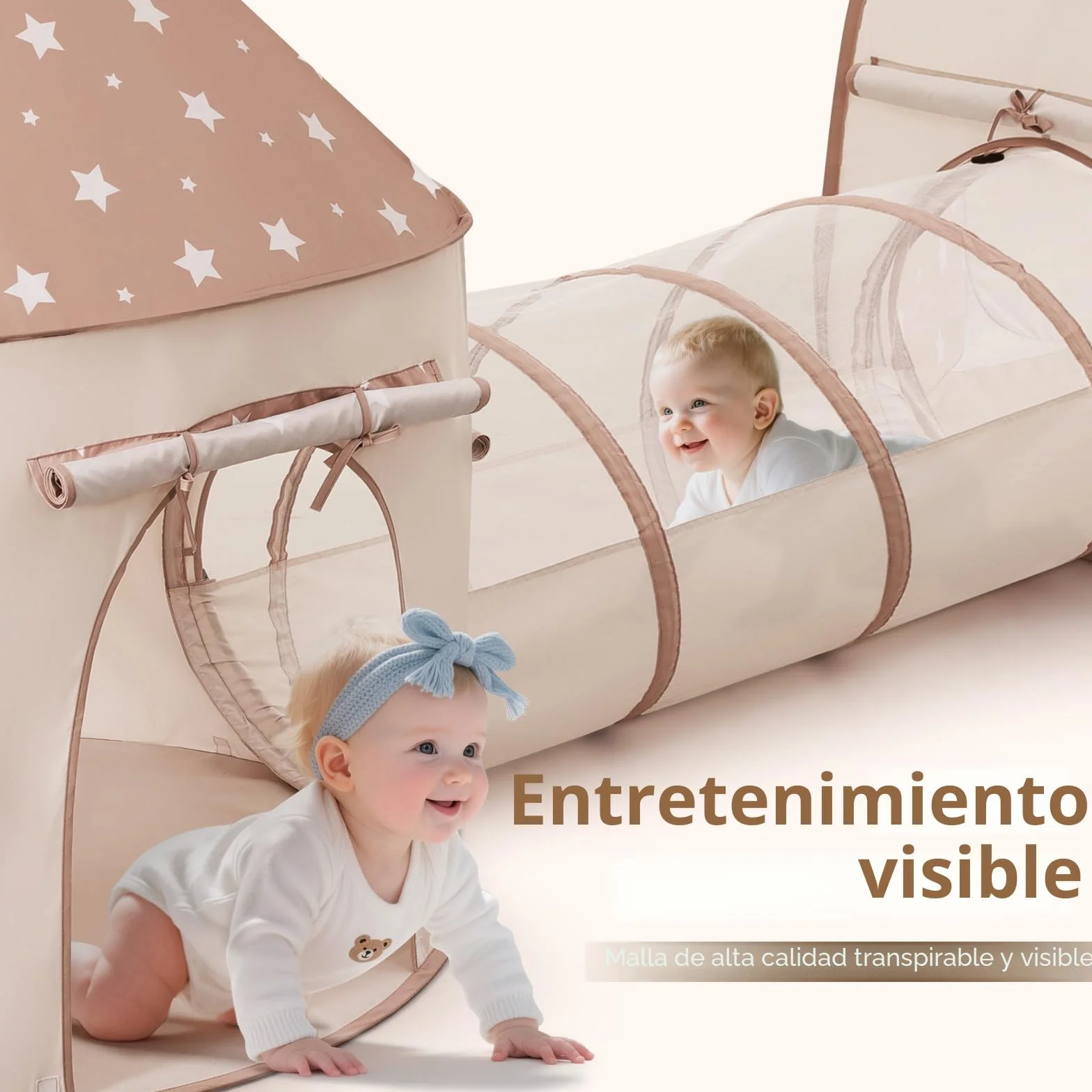 Sumbababy Tienda de Campaña Infantil 3-en-1 Pop-up Túnel de Juego Piscina de Bolas Bebé