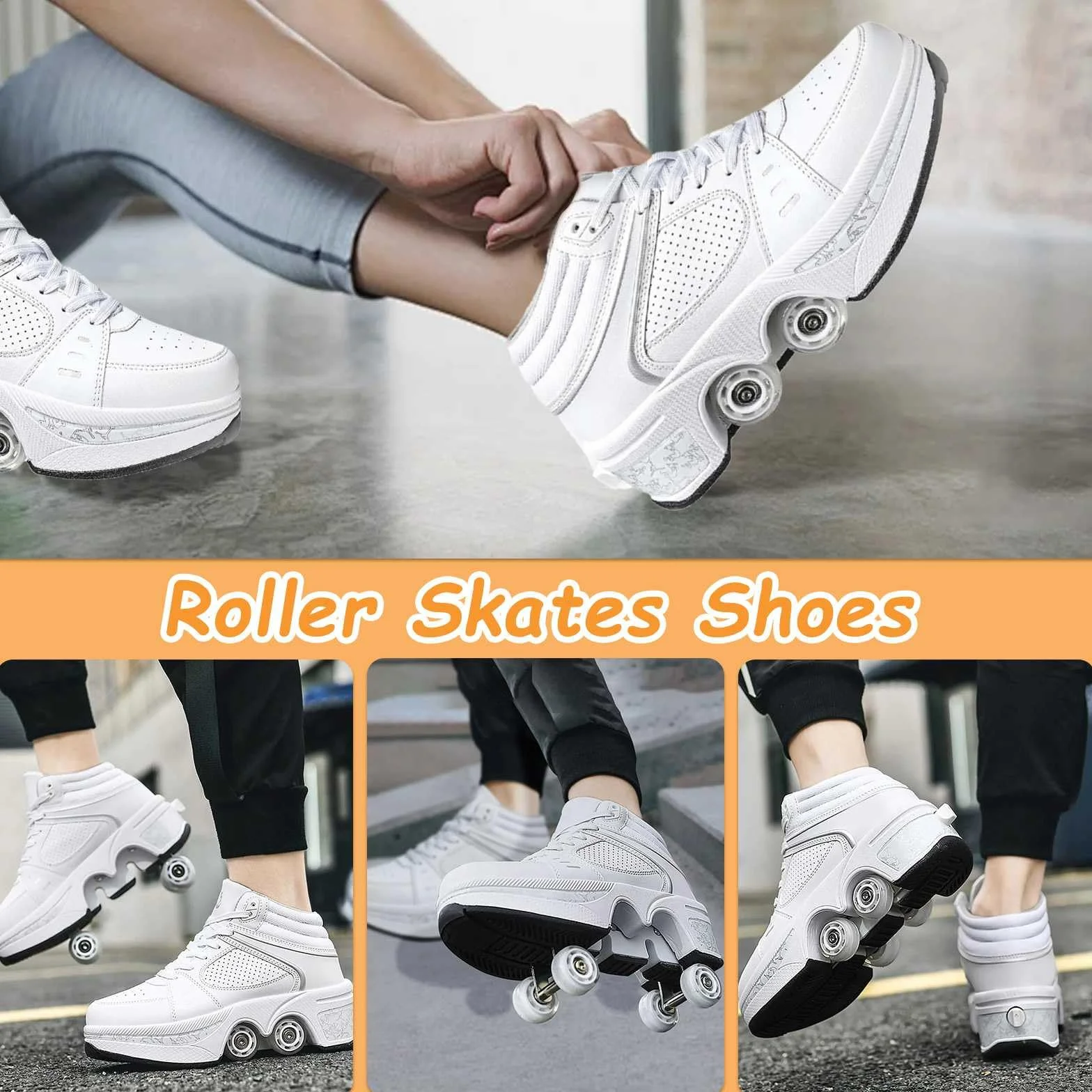 Zapatillas con Ruedas Niña, Zapato de Patín, Quad Patines para Niños