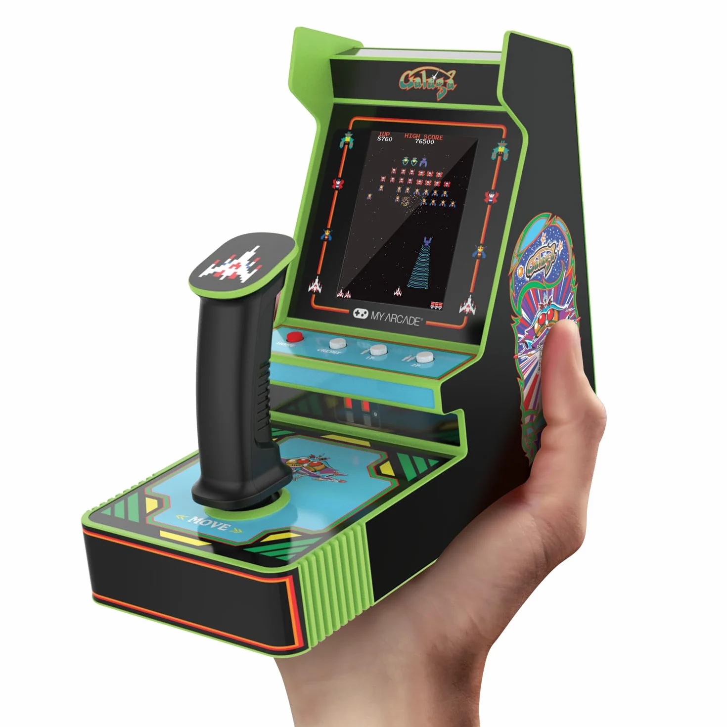 MY ARCADE Galaga + Galaxian Joystick Player Mini Cabina Arcade Retro
