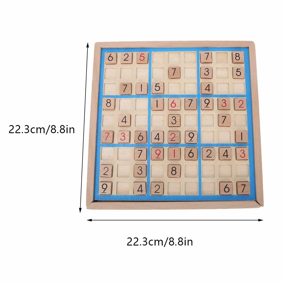 Garosa Juego de Mesa Sudoku de Madera con Cajón y 81 Bloques Digitales para Niños Adultos Rompecabezas Matemáticas Juguetes Educativos