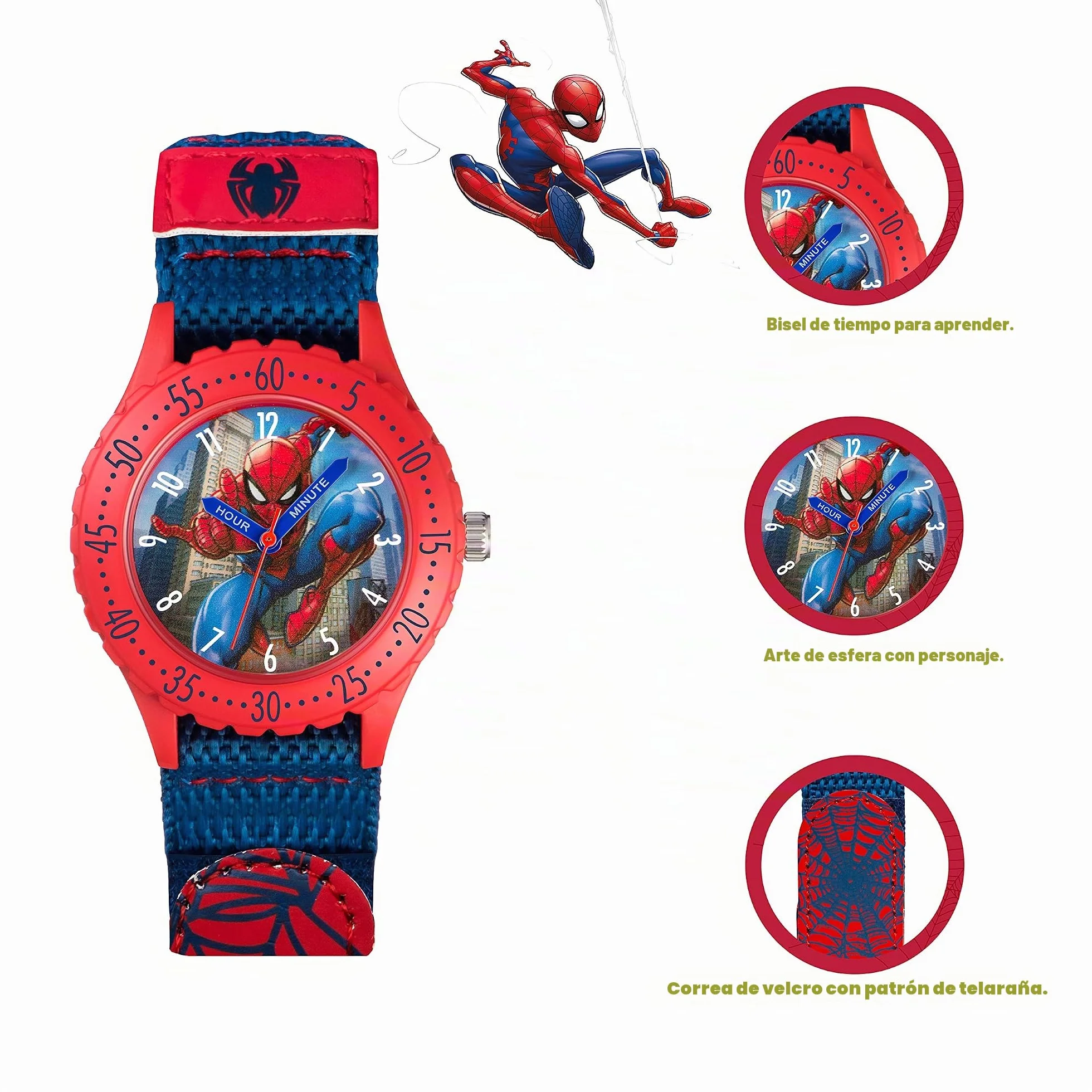 Spiderman SPD3495 Reloj analógico de Cuarzo para niños