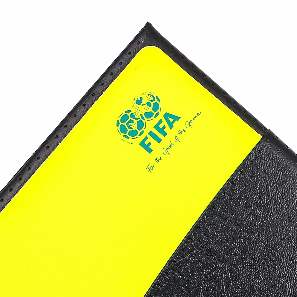 Juego de Tarjetas de Árbitro Deportivo de Fútbol - Tarjeta Roja PCV y Amarilla con Bolígrafo
