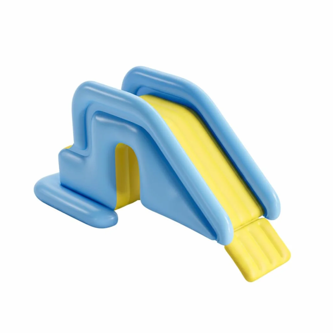 Tobogán Inflable para Piscina Azul Claro con Bomba de pie