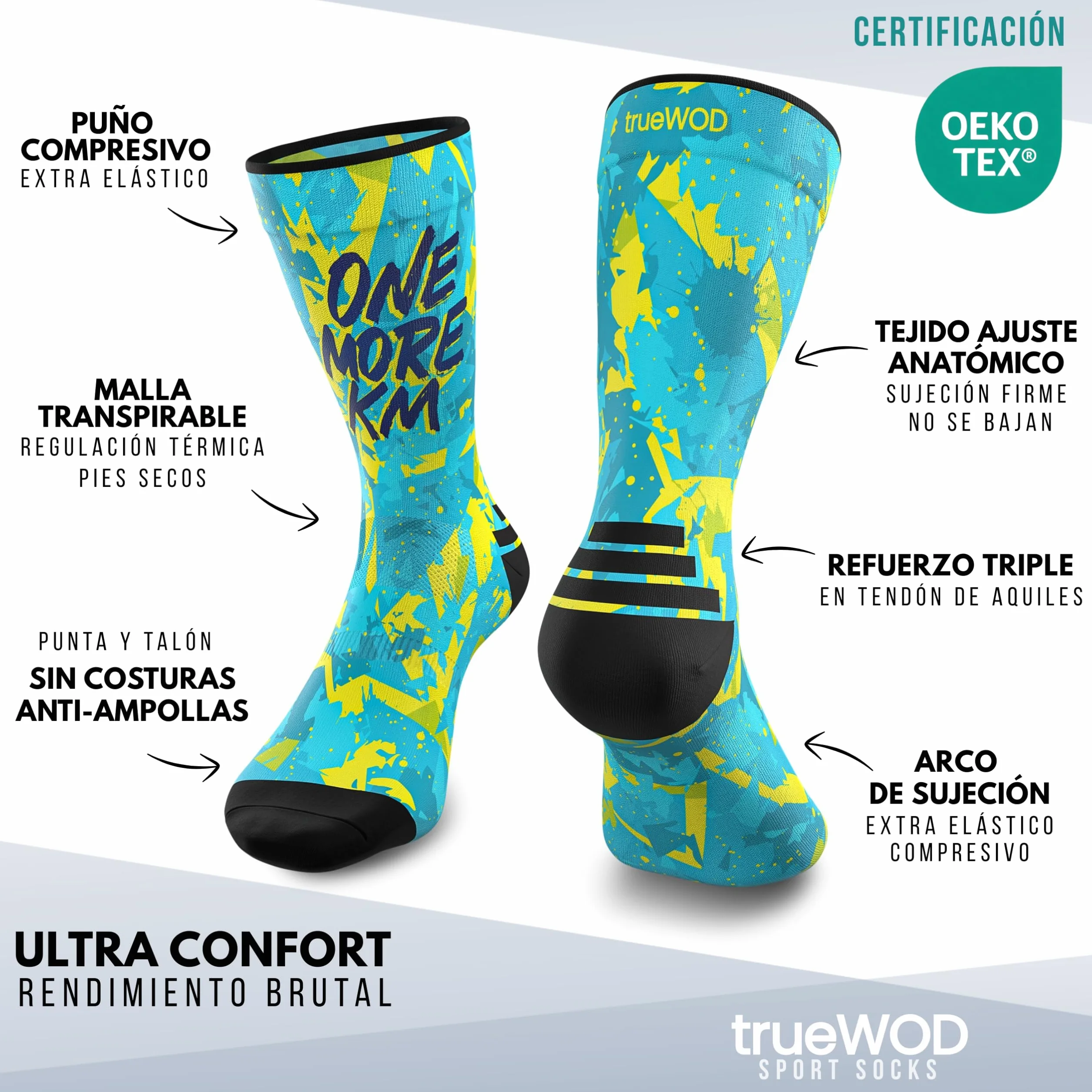 Calcetines Running Hombre Mujer Crossfit Ciclismo Trail Running Padel Correr Deporte Antiampollas Sin Costuras Compresion Transpirables