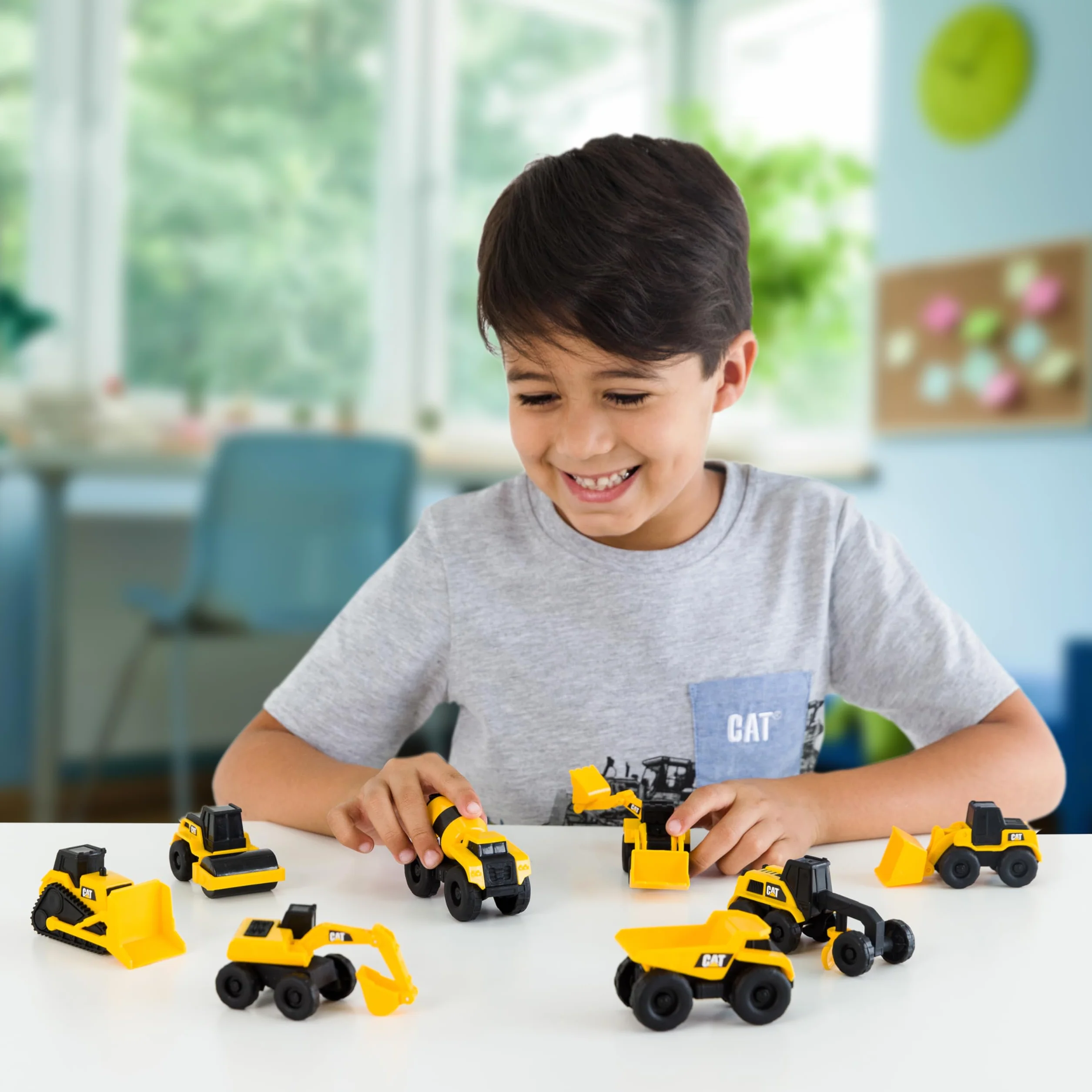 CatToysOfficial | Máquinas y Camiones de Juguete para Niños |8 Piezas – 2 Camión Volquete, 2 Pala Cargadora, Excavadora, Retroexcavadora, Bulldozer, | Juguetes Niños 3 Años o Más