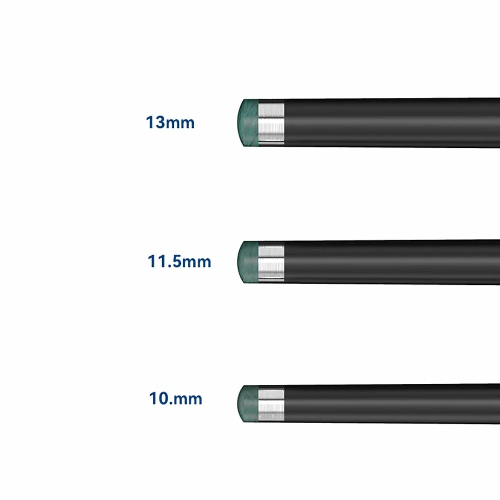Taco de Billar Fibra de Carbono 10mm 11.5mm 13mm Punta Snooker Pool Cue con Bolsa