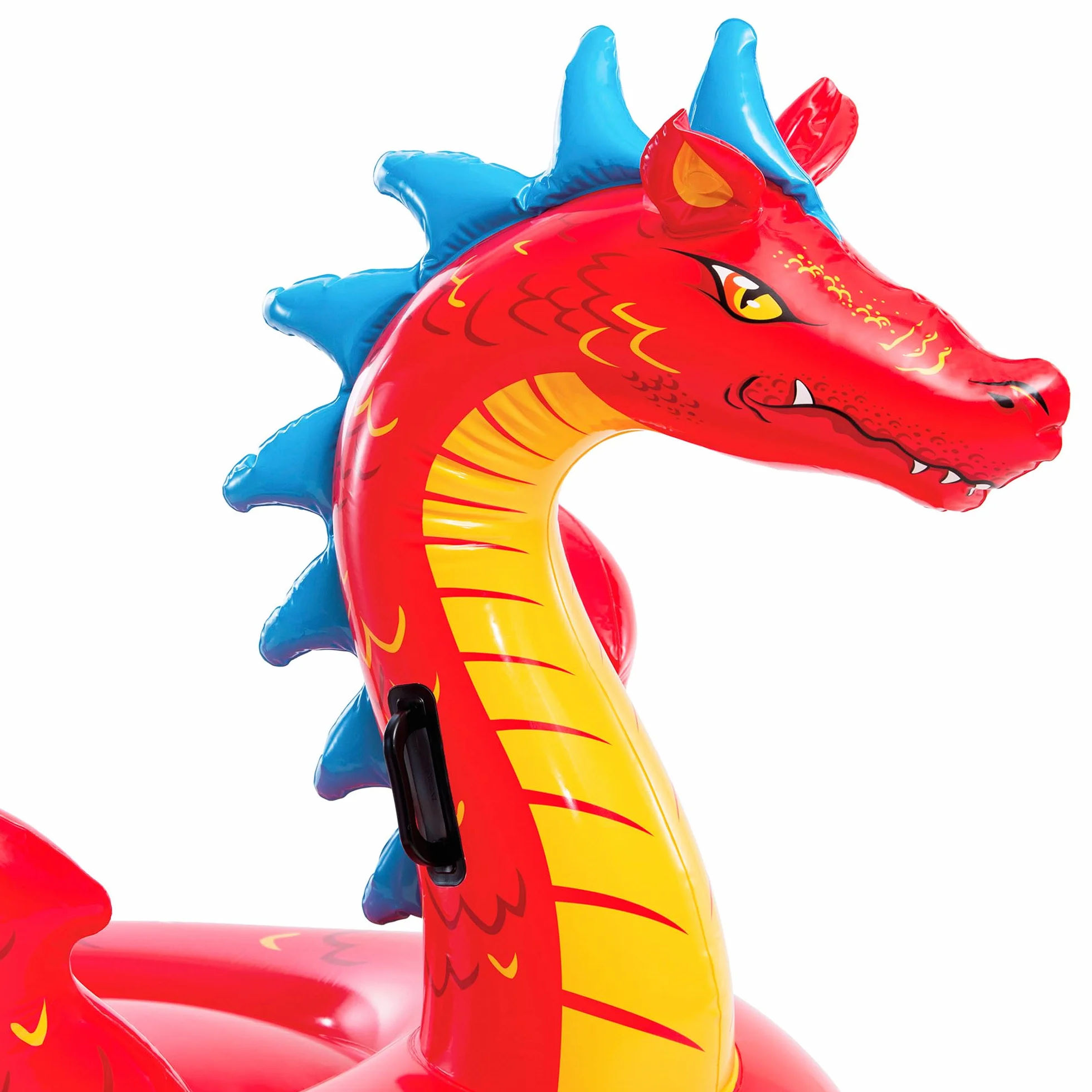 Intex, Flotador Hinchable, 198x173 cm, Diseño dragón, Incluye Parche reparación, Colchoneta con 2 Asas, con 2 cámaras de Aire, Colchonetas de Piscina, Hinchables Playa, Juguete Agua (57577)