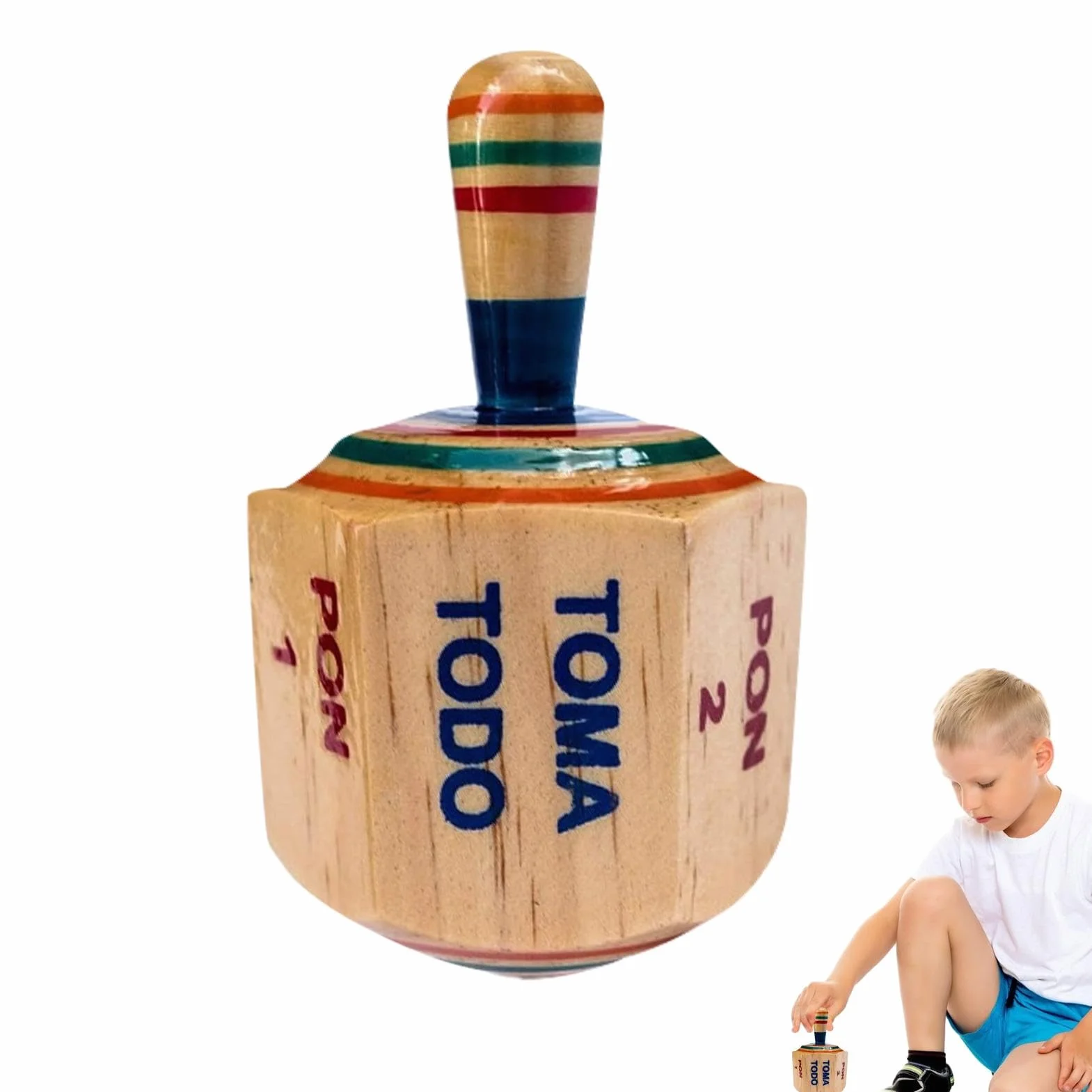 Pirinola Mexicana Spinner Tall Tops Juego tradicional mexicano Toma Todo Juego Mexicano Juego de Madera Mexicano Juego de Disco Tradicional para Adultos Bachelor Home Home