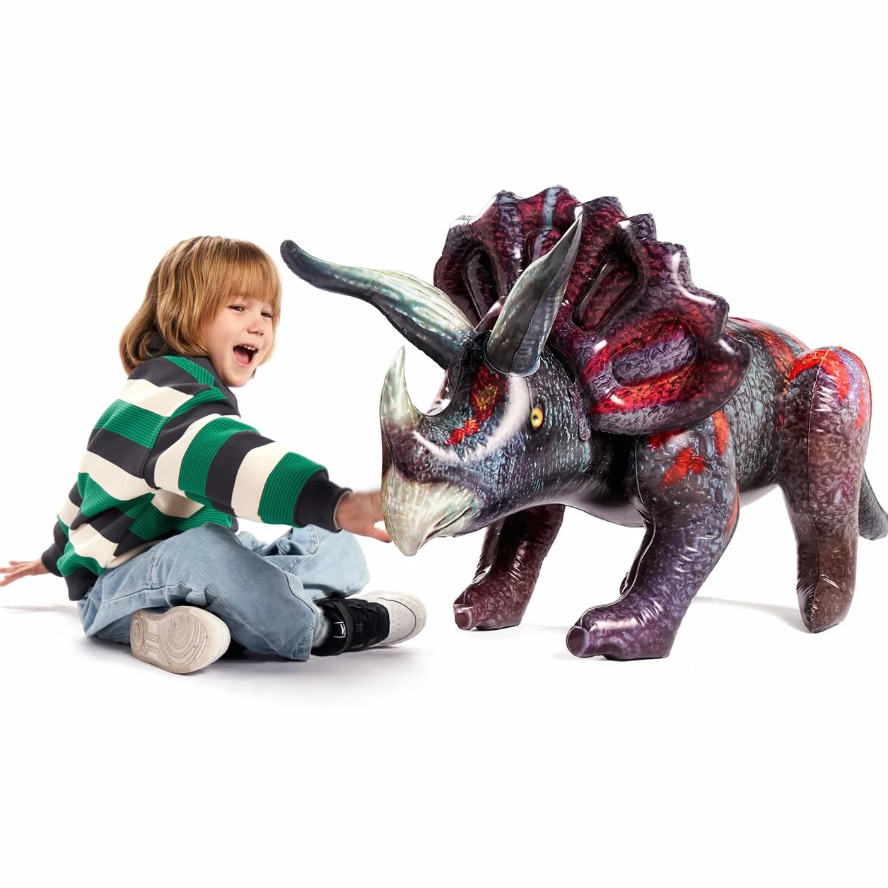 JOYIN Triceratops Inflable de Dinosaurio para Fiesta de Piscina