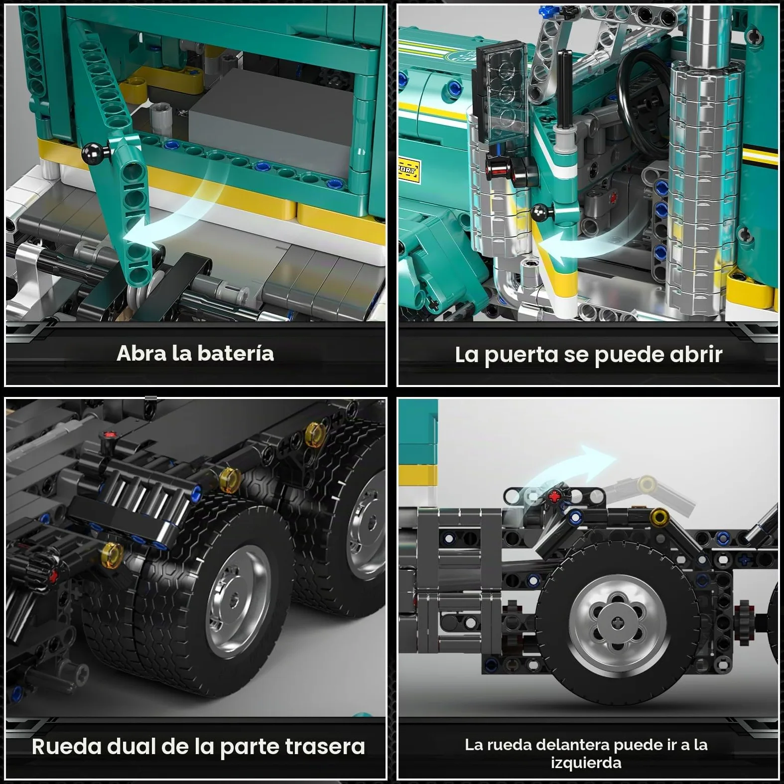 Mould King 13201 Technik American Truck - Juego de construcción de coche de juguete para construcción de coche, bloques de construcción clásicos, para adultos a partir de 14 años (2064 + piezas)