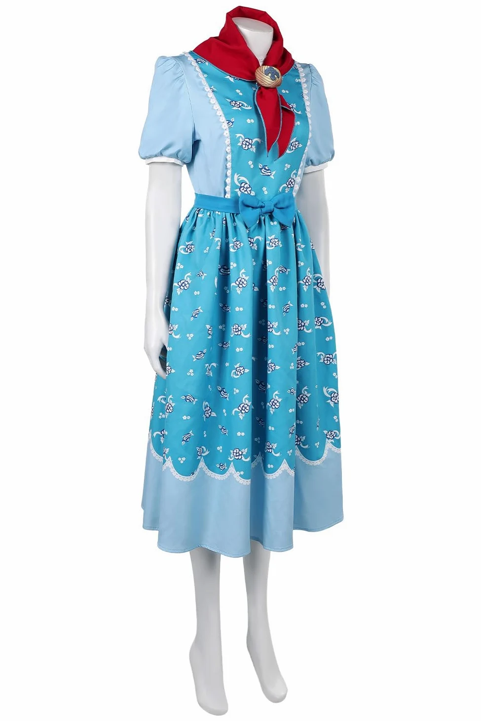 Holly Wheeler Disfraz Holly Azul Vestido Marrón Capa Capucha Strange Disfraz Carnaval Halloween