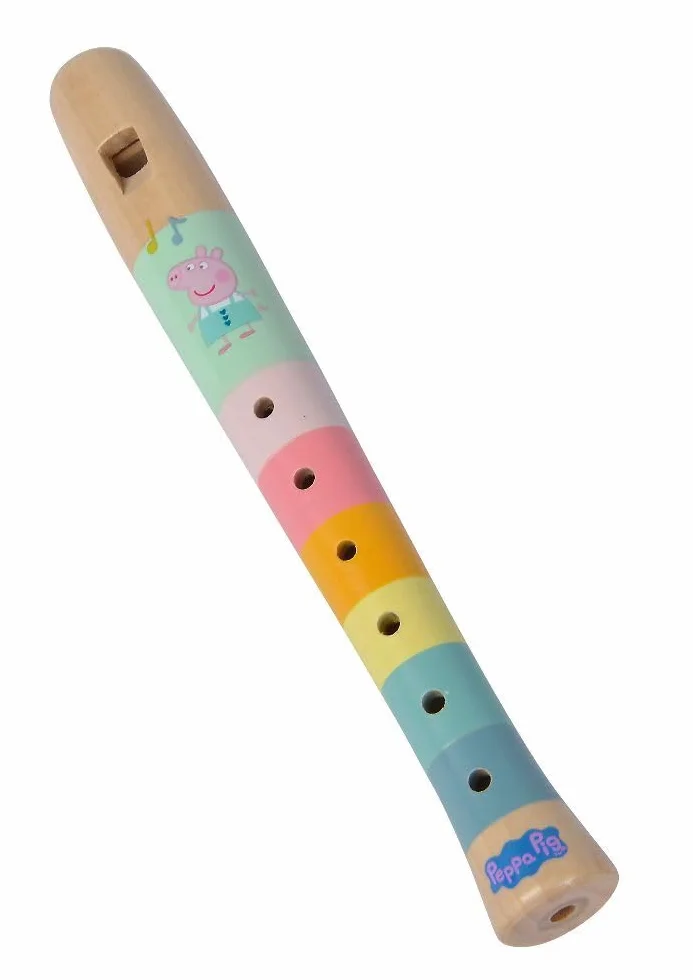 Eichhorn - Flauta de Madera de Peppa Pig de 20 cm de Largo, promueve la percepción auditiva de los niños, Produce Tonos armoniosos, de Madera de Chima, a Partir de 3 años