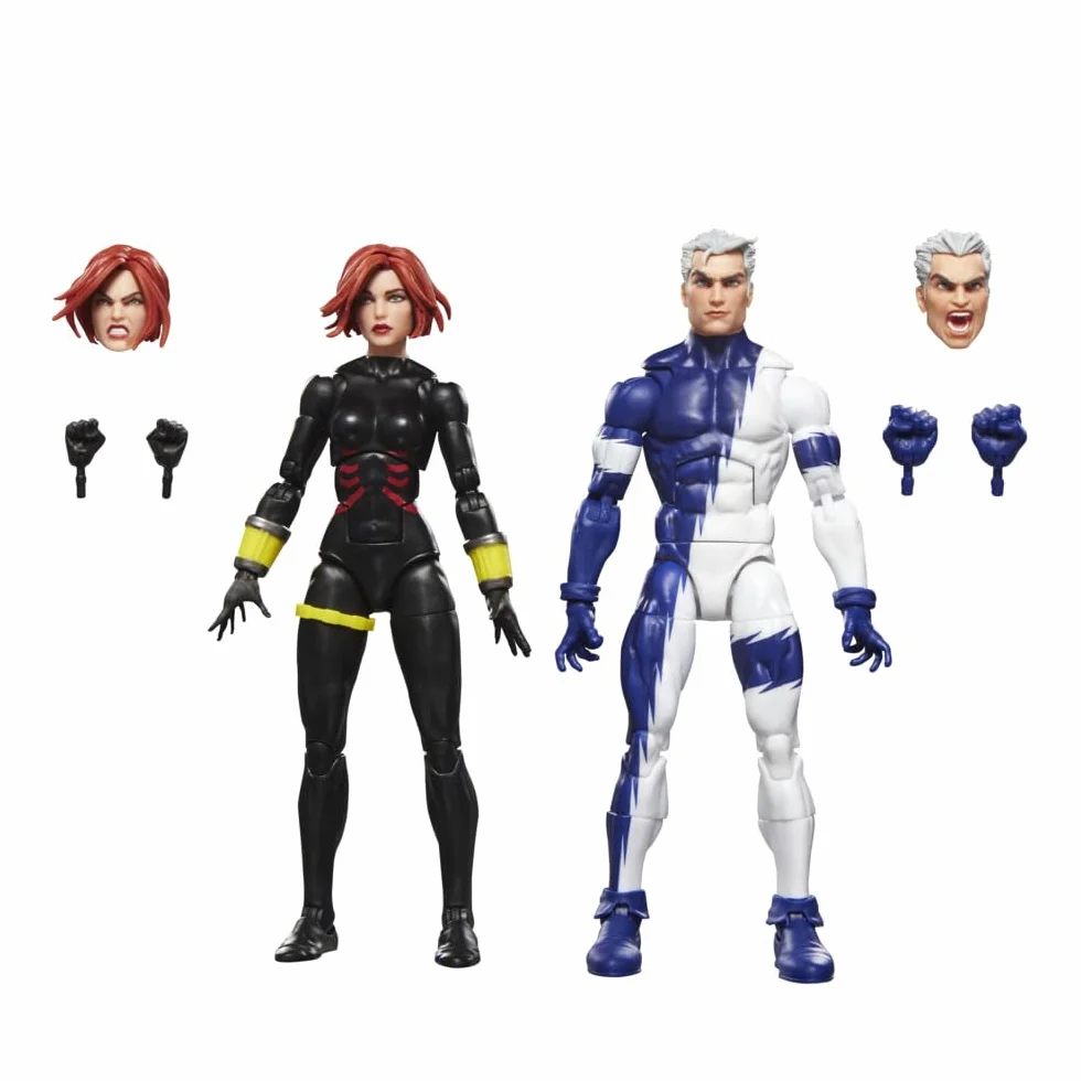 Marvel Legends Series, Black Widow y Quicksilver, Avengers: The Crossing, Figuras coleccionables de 15 cm inspiradas en los cómics