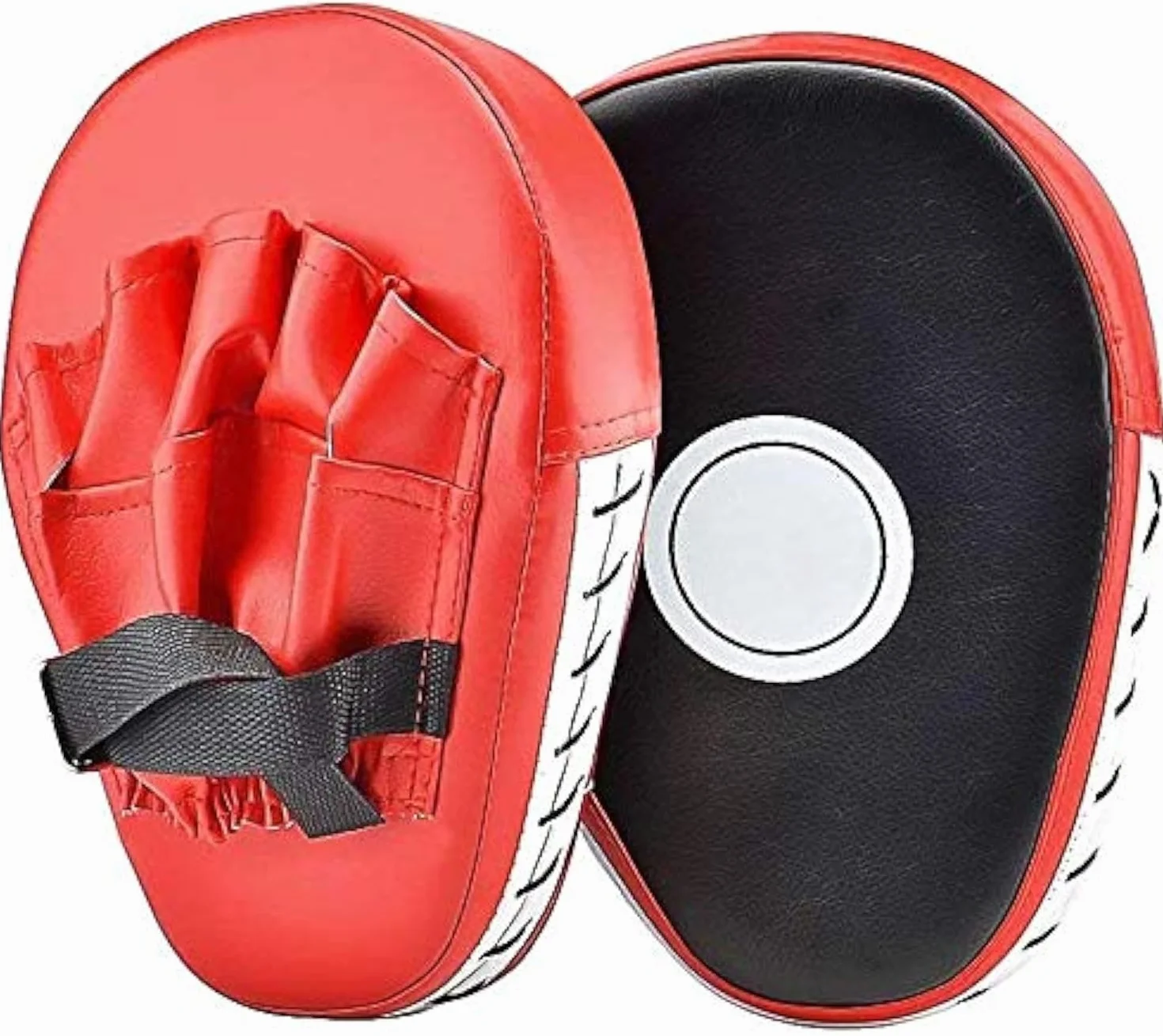 Almohadillas de entrenamiento de kickboxing, boxeo, artes marciales, rojo y negro, 25,5 x 19 x 4,5 cm