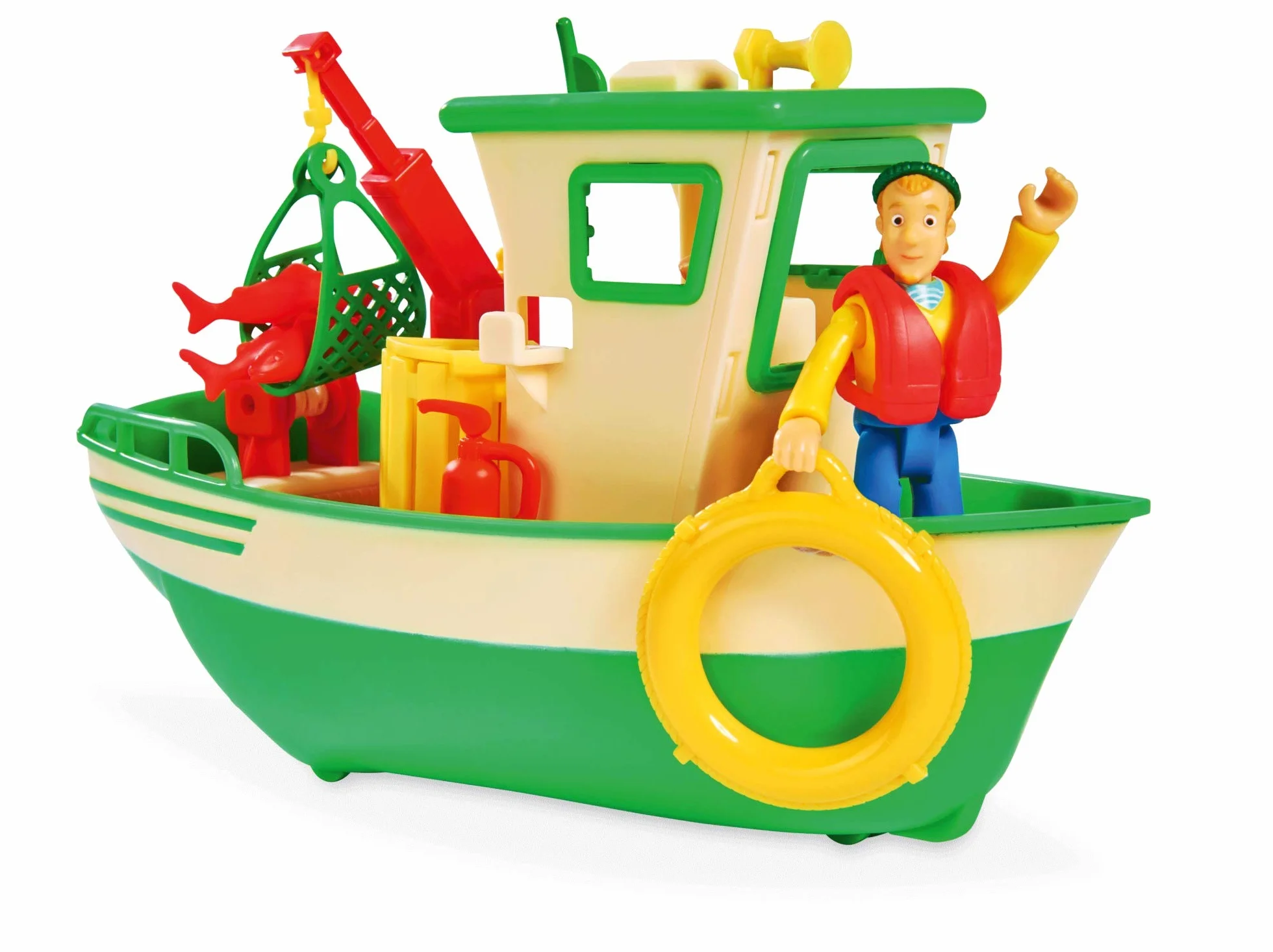 Sam Charlies Fischerboot mit Figur