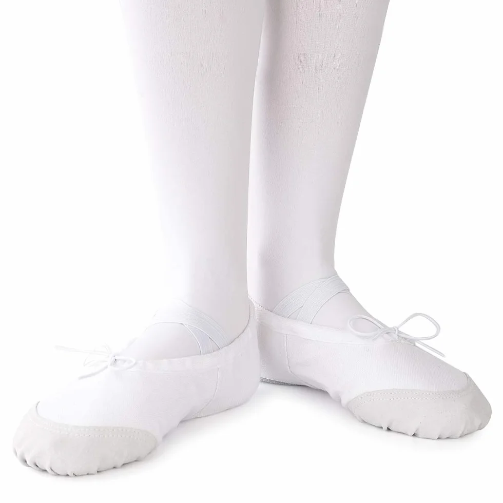 Soudittur Zapatillas de Ballet Suela Partida de Cuero Calzado de Danza Tallas 21-44