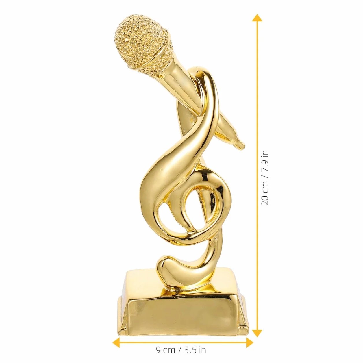 Toddmomy Trofeo De Concurso De Canto Micrófono Dorado Trofeos De Música para Niños