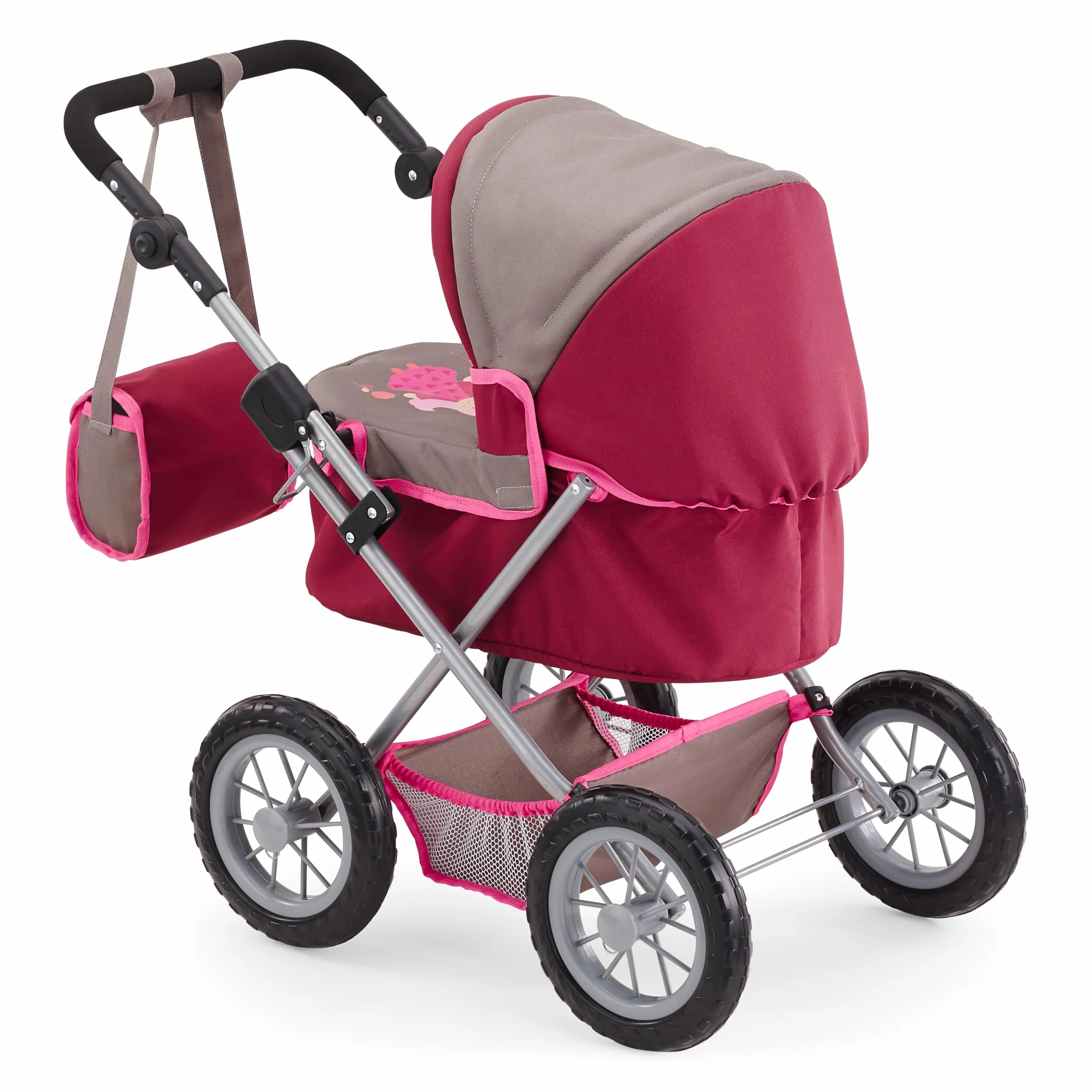 Bayer Design Cochecito Muñecas Trendy Royal 68cm Gris Burdeos