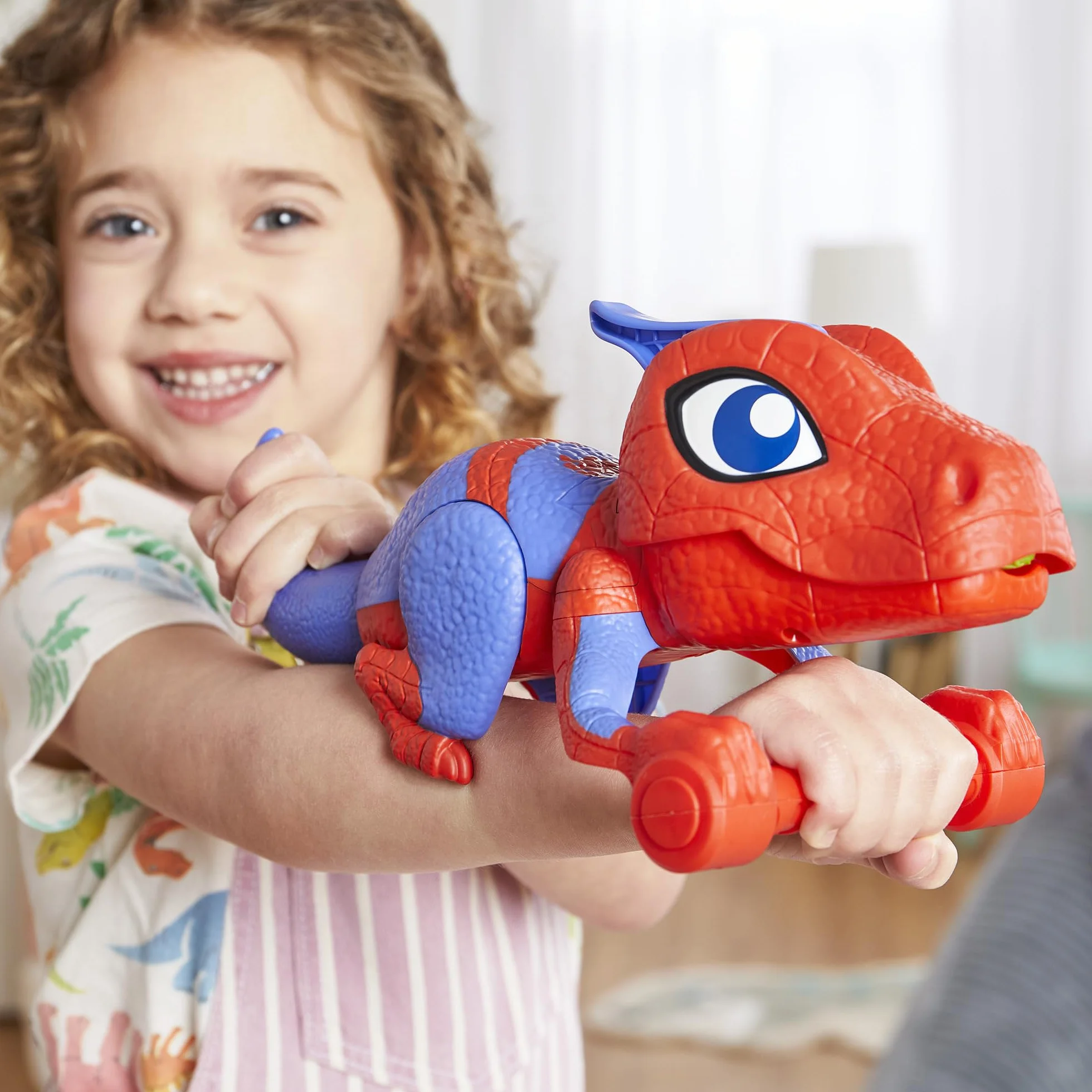Spidey and his Amazing Friends Marvel Dino-Webs Nerf Spidey-Rex Web Launcher, Juguete de Juego de rol, Juguetes de superhéroe Preescolar para niños a Partir de 3 años