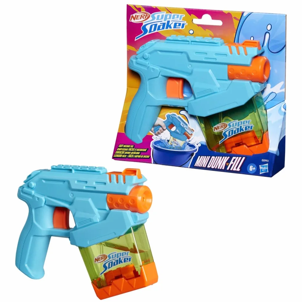 Hasbro Nerf Super Soaker Mini Dunk-Fill Lanzador de Agua Pequeño, Azul