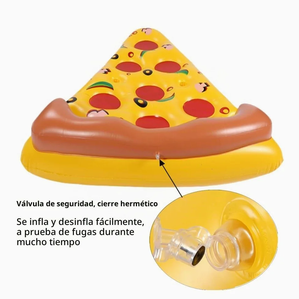 Colchoneta Piscina Adultos - Flotador Piscina Hinchables con Portavasos, Flotador Inflable Pizza Grande Flotador Hinchable de Bronceado para Piscina Playa Fiestas Verano