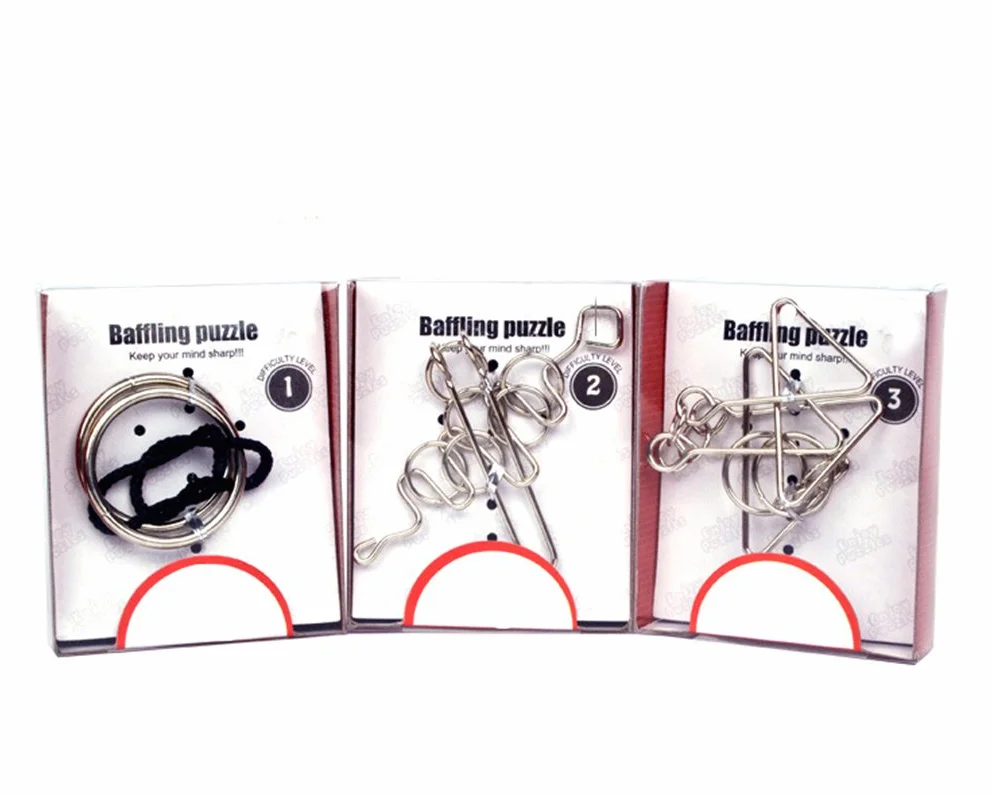 24 Piezas Juguetes Mágicos de Alambre de Metal Set - 3D Rompecabezas Brain Teaser Puzzle - IQ Inteligencia Juguete Educativo - Juego Niños y Adolescentes