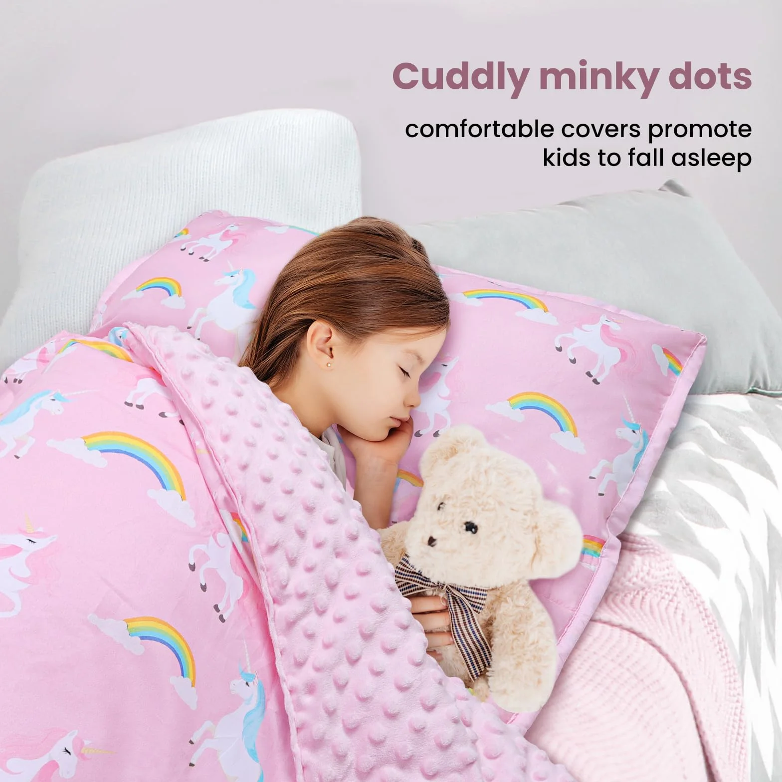 Saco de Dormir para Niños con Almohada y Manta Extra Gruesa Grande 2 en 1, Alfombrilla de Siesta para Niñas y Niños, Bolsa de Dormir Bebés para Preescolar Viajes Camping