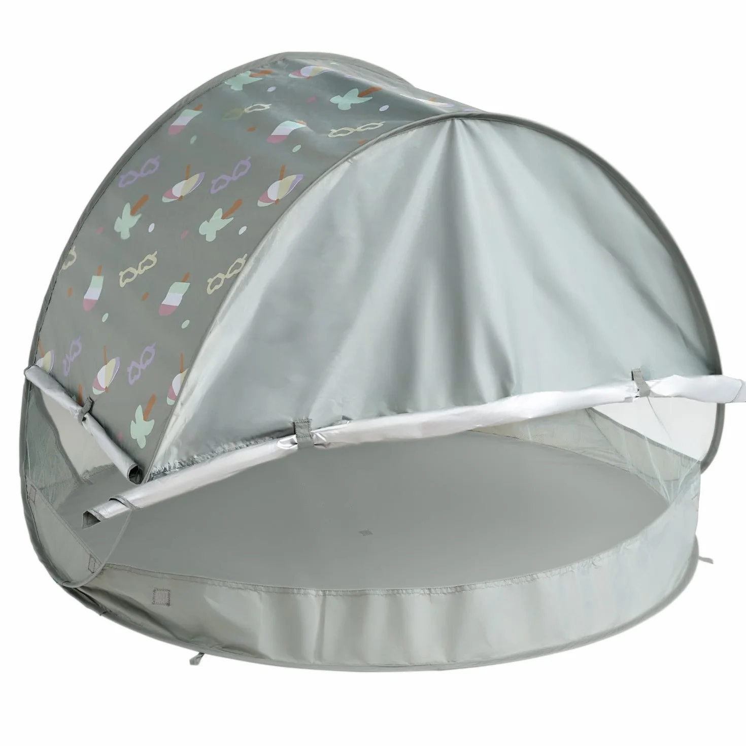 BÉABA, Tienda De Playa para Bebé, Tienda Anti UV Infantil, Protección Solar Máxima UPF50+, Filtrado UV, Ventilación 360°, Mosquitera, Espaciosa, Sistema Pop-Up, Bolsa De Transporte, Breezy, Caqui