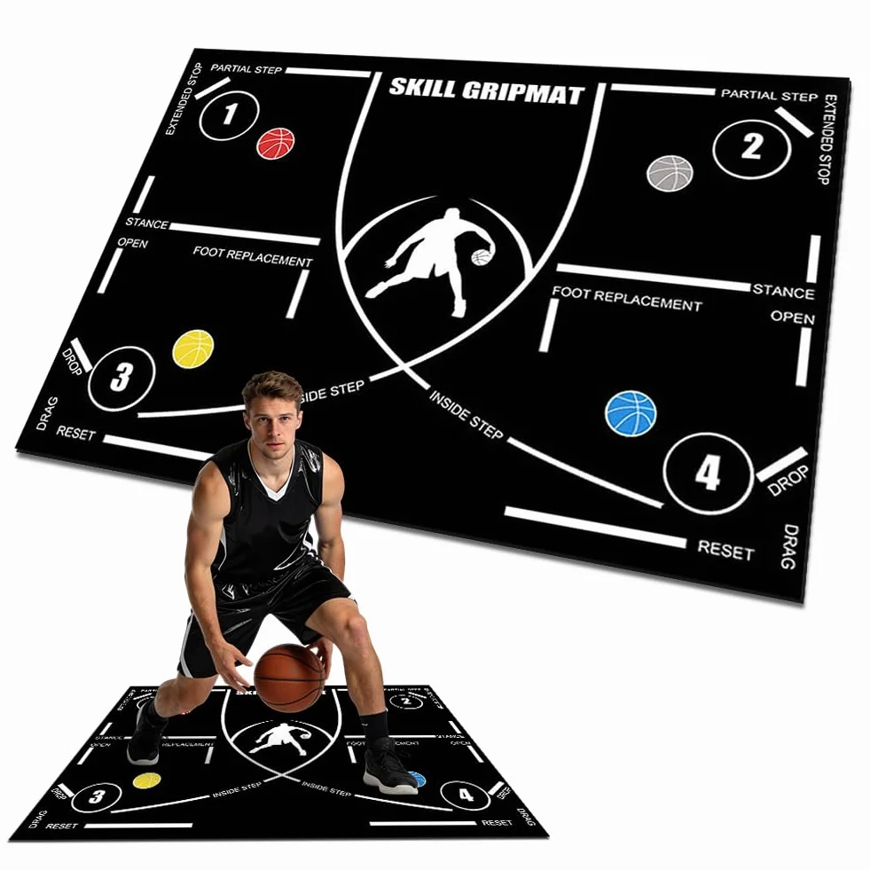 Esterilla de Entrenamiento Baloncesto y Fútbol Antideslizante 120 x 86 cm