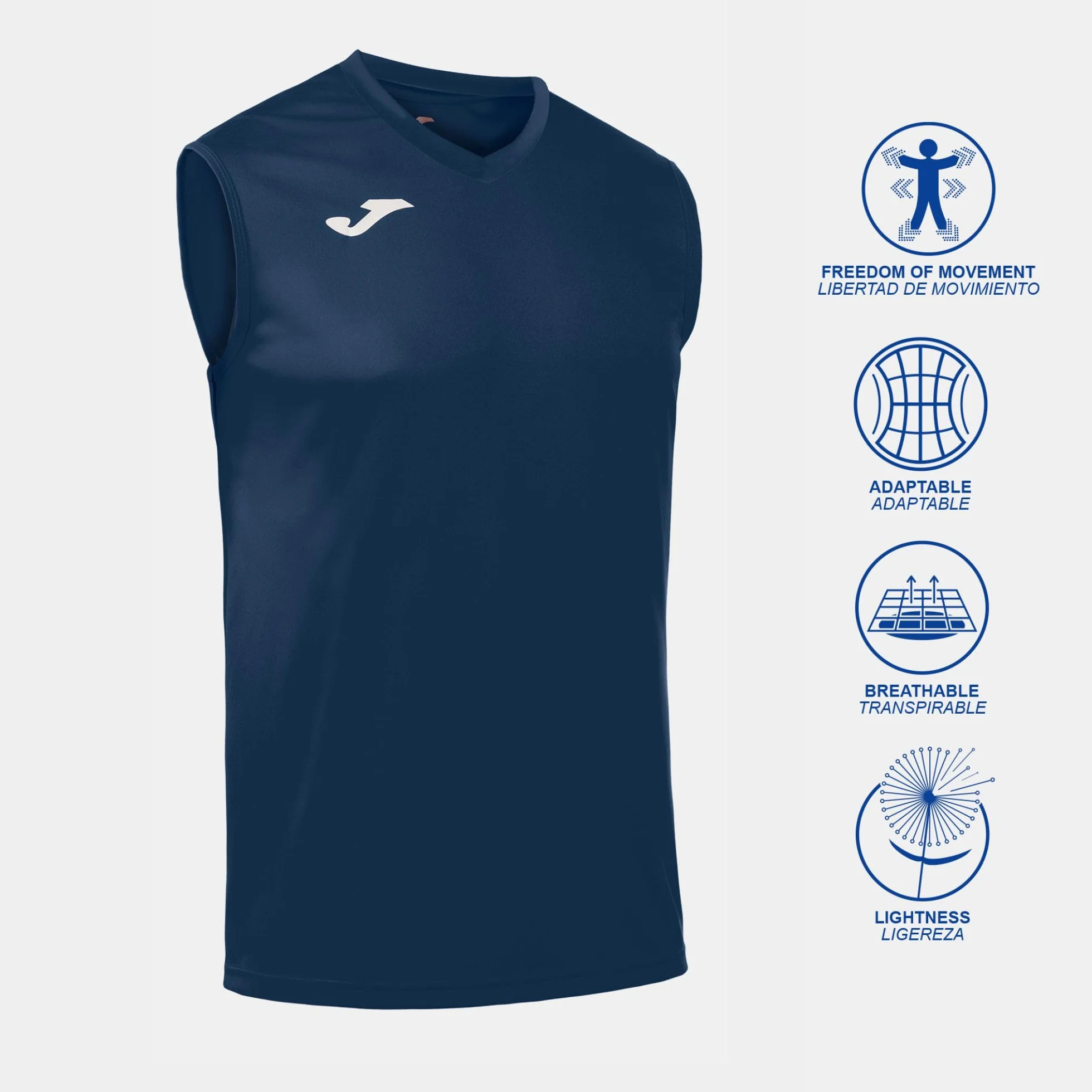 Joma Camiseta Deportiva Sin Mangas Hombre 6XS-3XL Transpirable Secado Rápido Combi