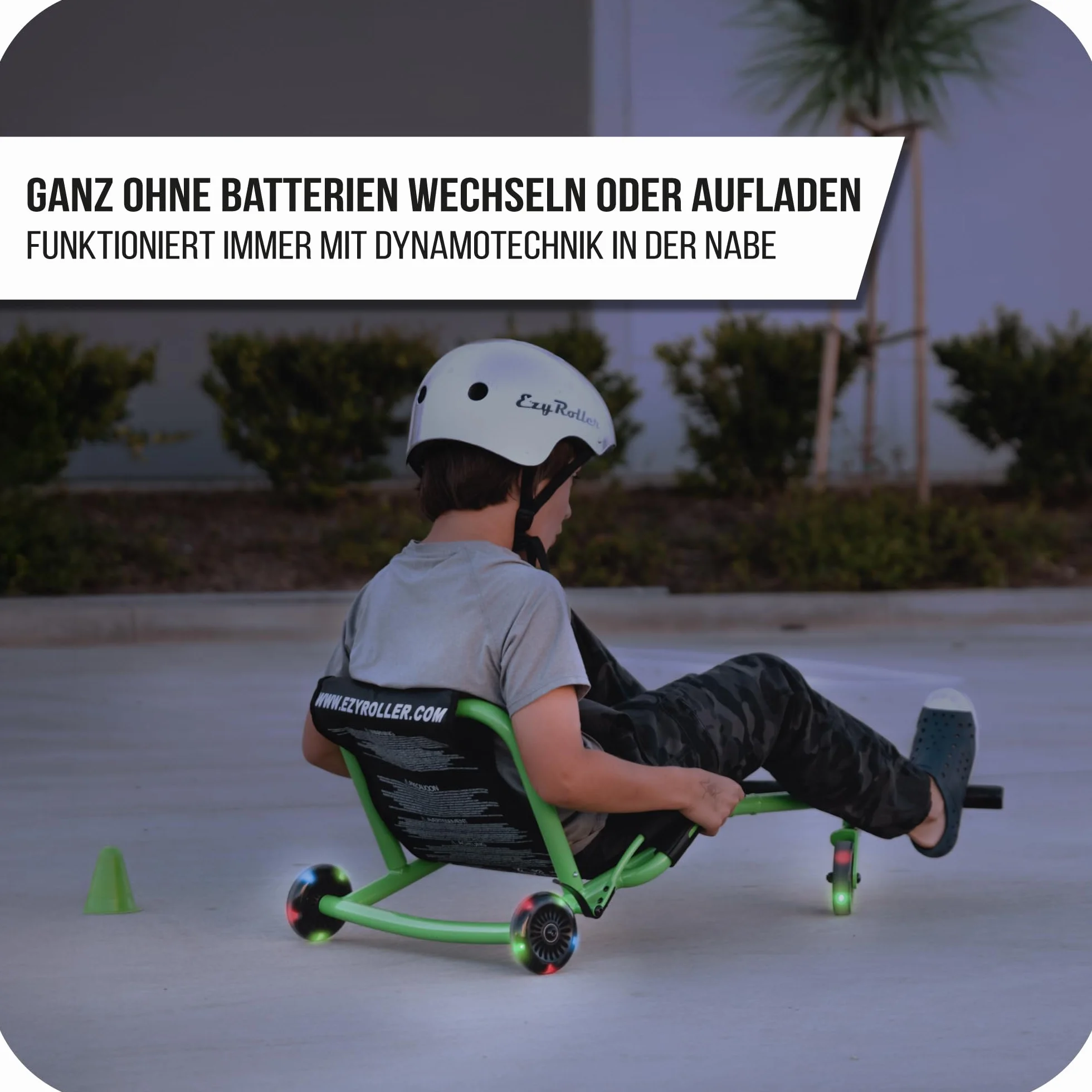 EzyRoller Juego de 2 ruedas LED de repuesto de 96 mm para Classic, Drifter o Drifter X