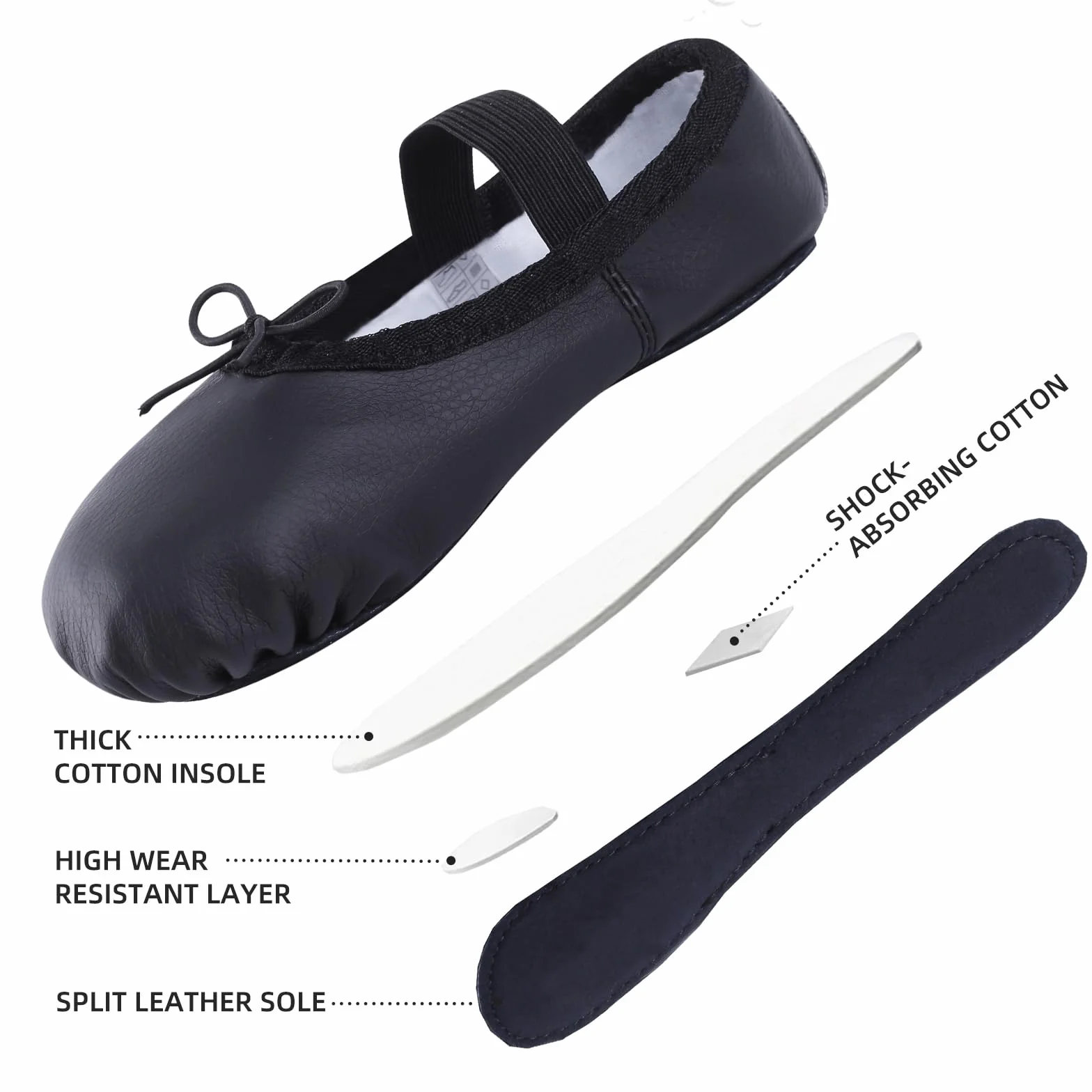 Prada Zapatillas Ballet Niña Cuero Zapatos Danza Tallas 22-44 EU
