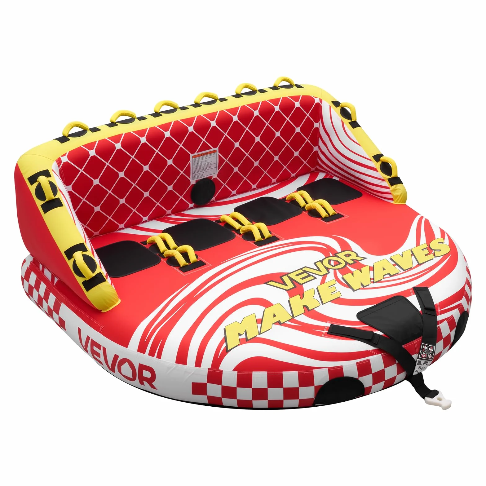 VEVOR Flotador de Arrastre Inflable 4 Personas 219x206 cm 308 kg para Deportes Acuáticos