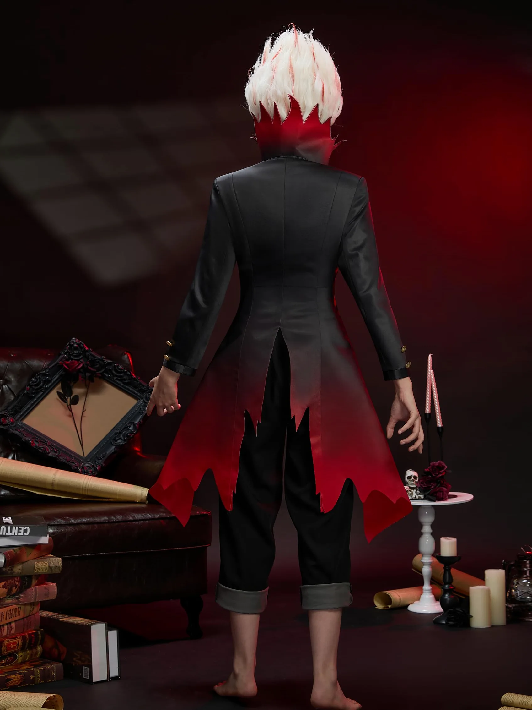 Cosplay.fm Disfraz de anime para hombre, uniforme y pantalones con cinturón