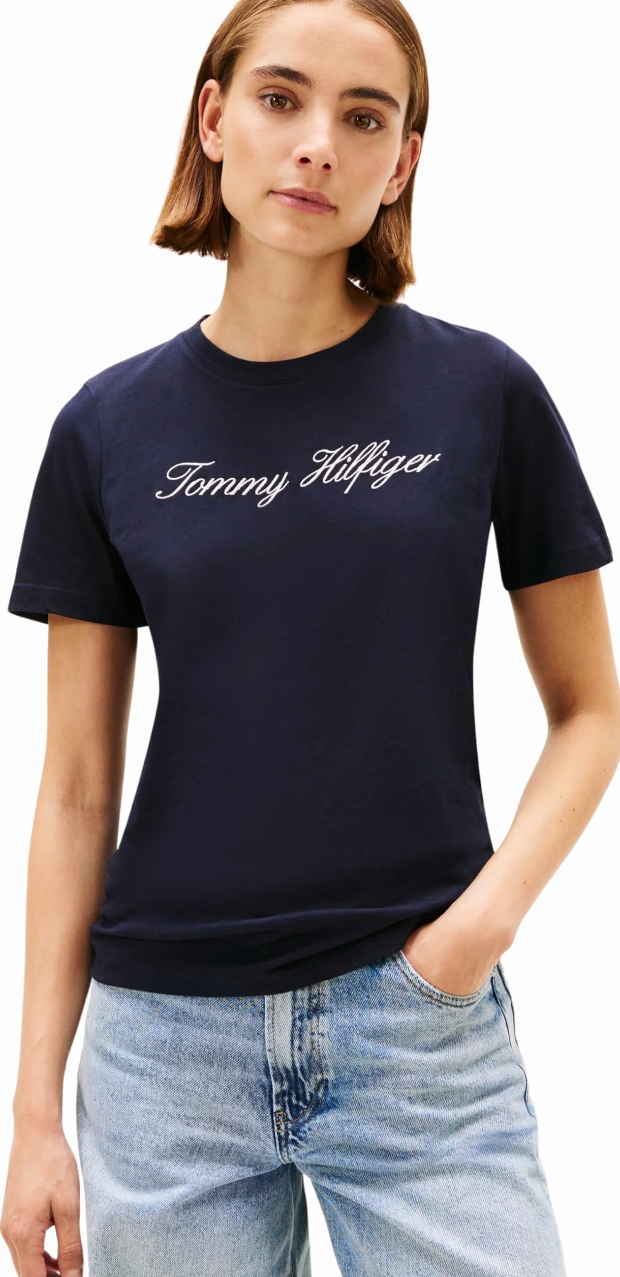 Tommy Hilfiger Camiseta Manga Corta Mujer Cuello Redondo