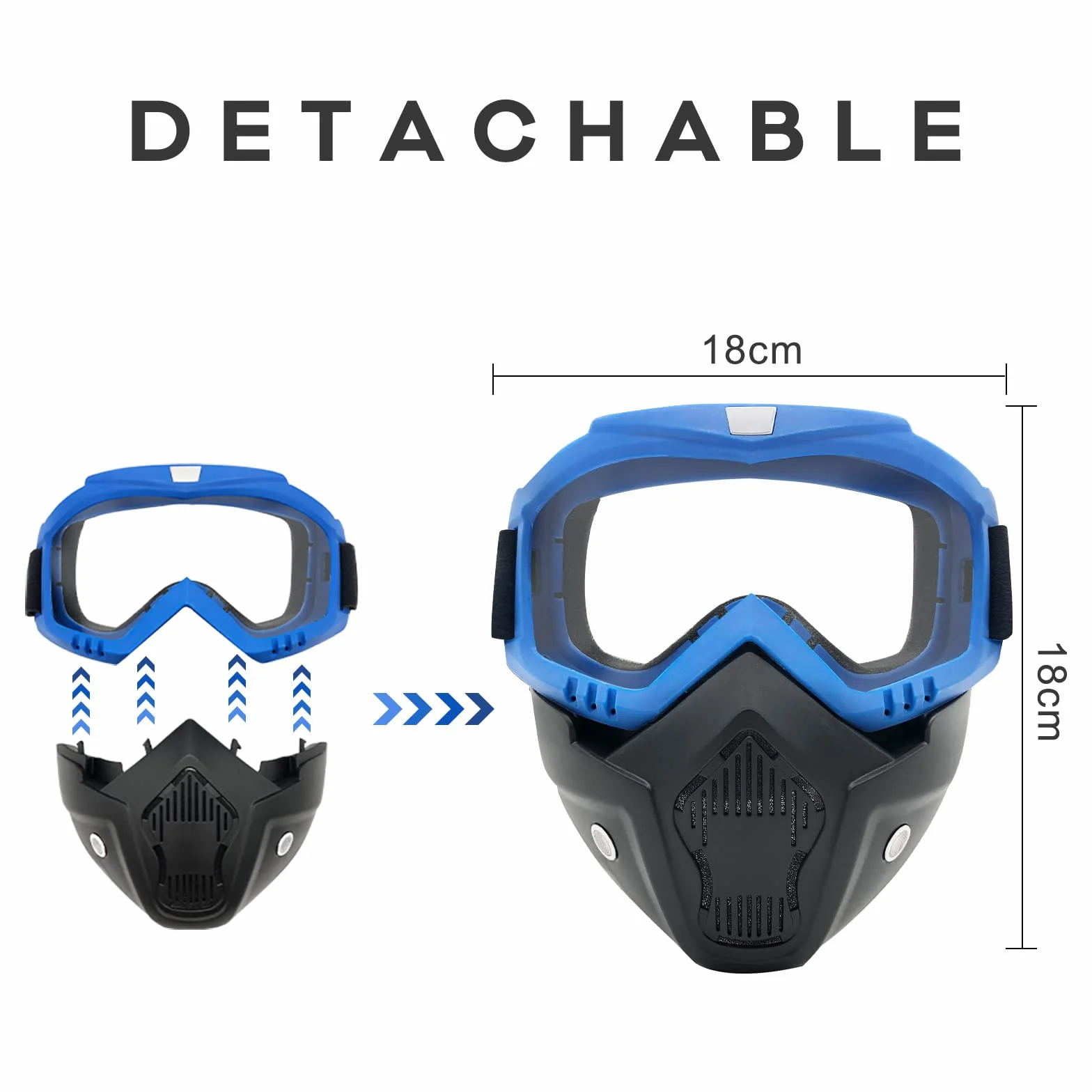 Paquete de 2 Máscaras Tácticas con Gafas Desmontables para Nerf Rival Apollo Zeus Khaos Atlas Artemis