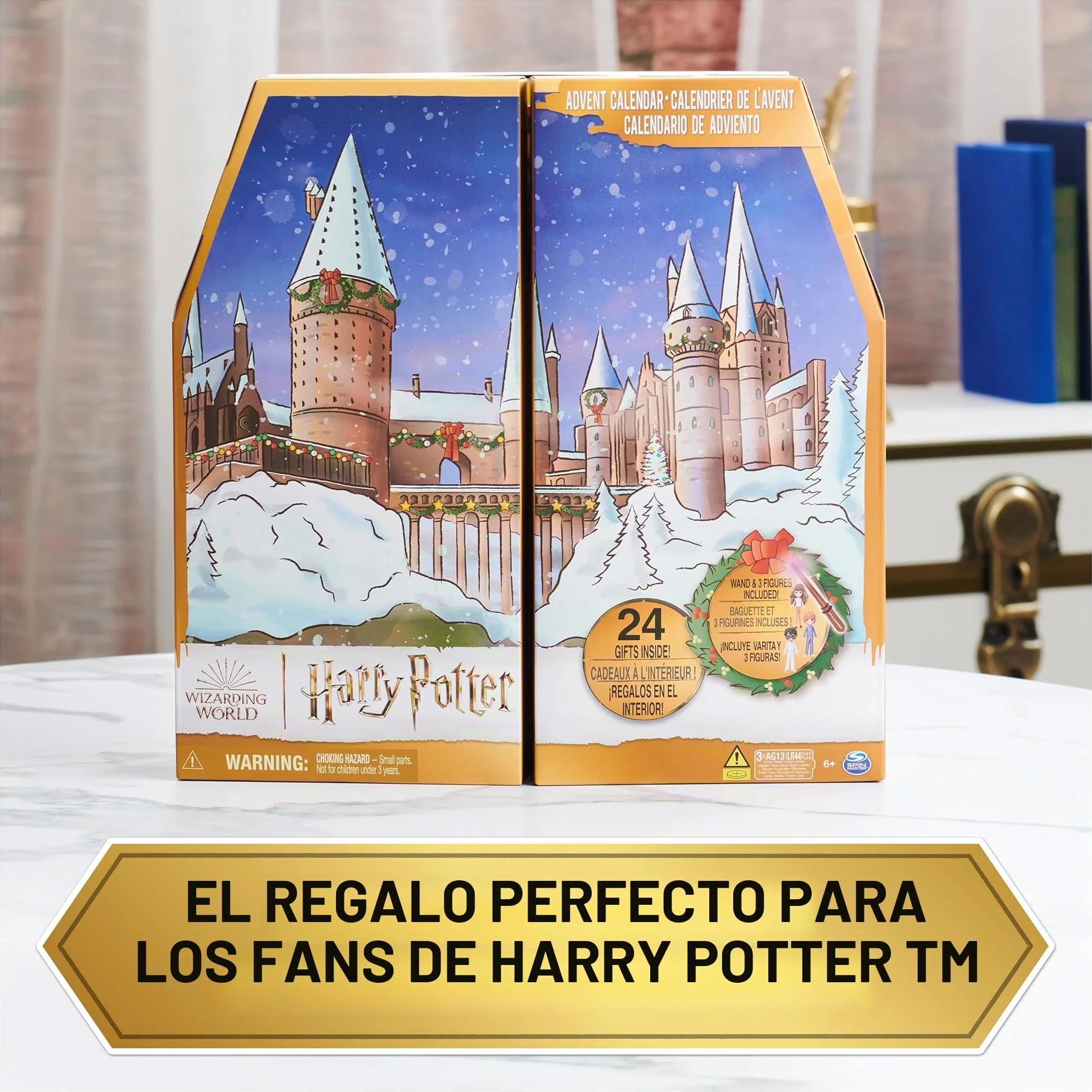 Wizarding World, Harry Potter, Calendario de Adviento de Magical Minis con 24 regalos, Calendario de cuenta atrás para Navidad con juguetes sorpresa, Juguetes para niños y niñas a partir de 6 años