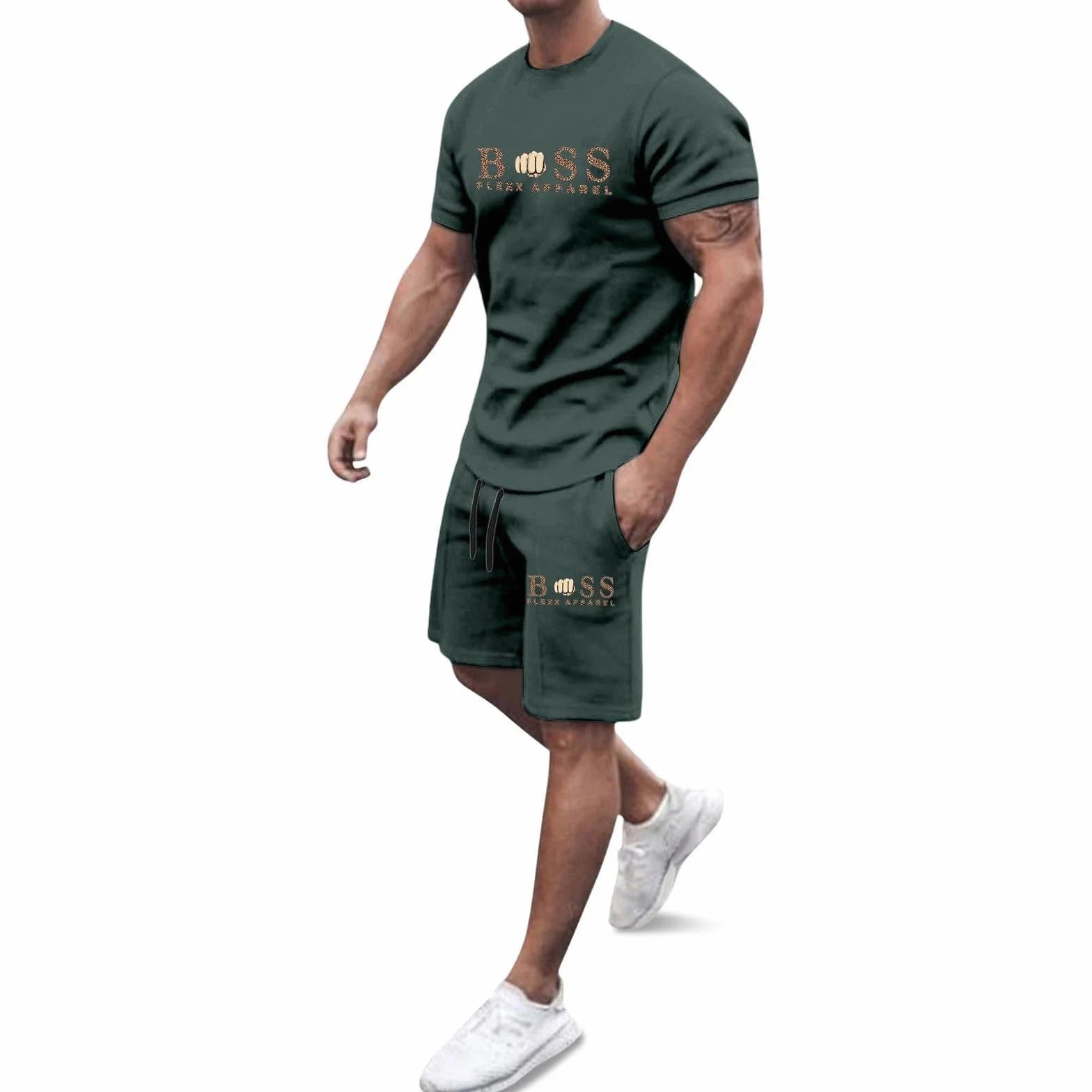 Chándal para hombre conjunto de 2 piezas deportivo transpirable elástico