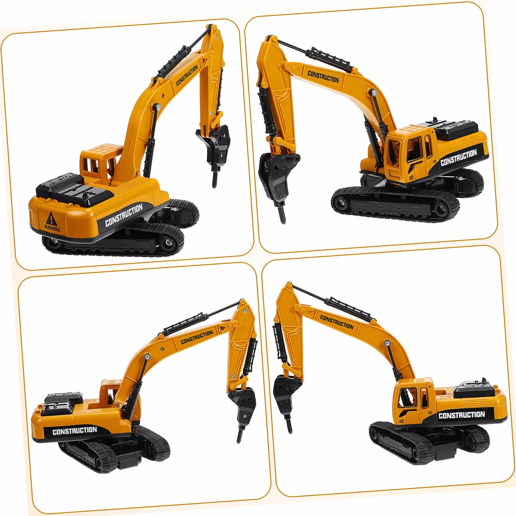 BESTonZON 1Juego Excavadora Plástica Juguete Educativo de Vehículo de Construcción para Desarrollo Infantil y Coordinación