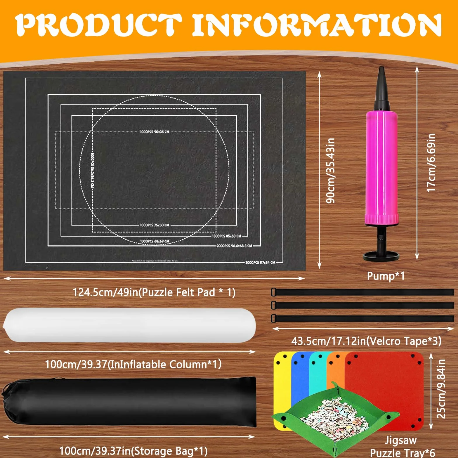 Estera de Rompecabezas Portátil, Tapete Puzzle para 1000 1500 2000 3000 Piezas, Fieltro Puzzle Mat Roll Up