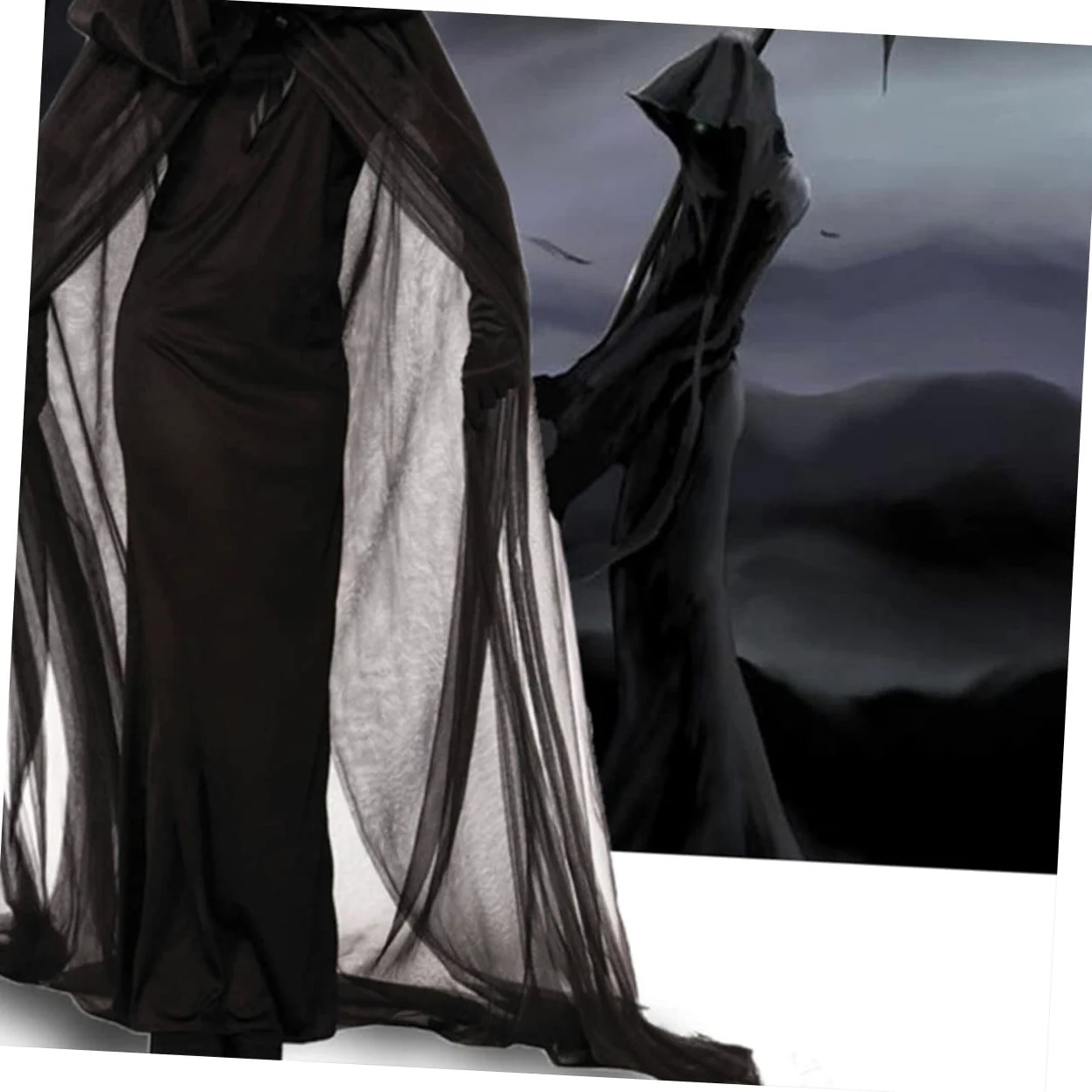SOIMISS 3 Piezas disfraz de bruja para mujer para actuación disfraz vampiresa de vampiresa de fantasma de vampiro de halloween de bruja para cosplay Black