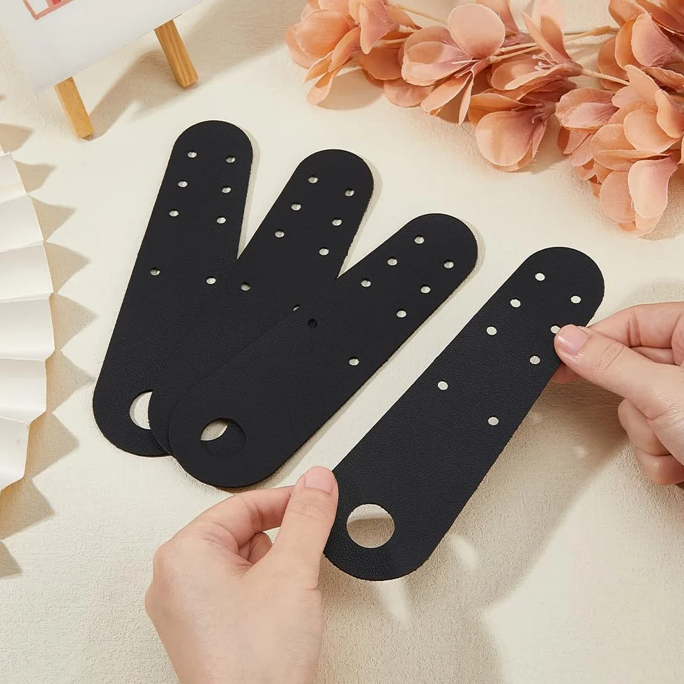 SUPERFINDINGS protectores de piel sintética para patines de ruedas, puntera plana negra