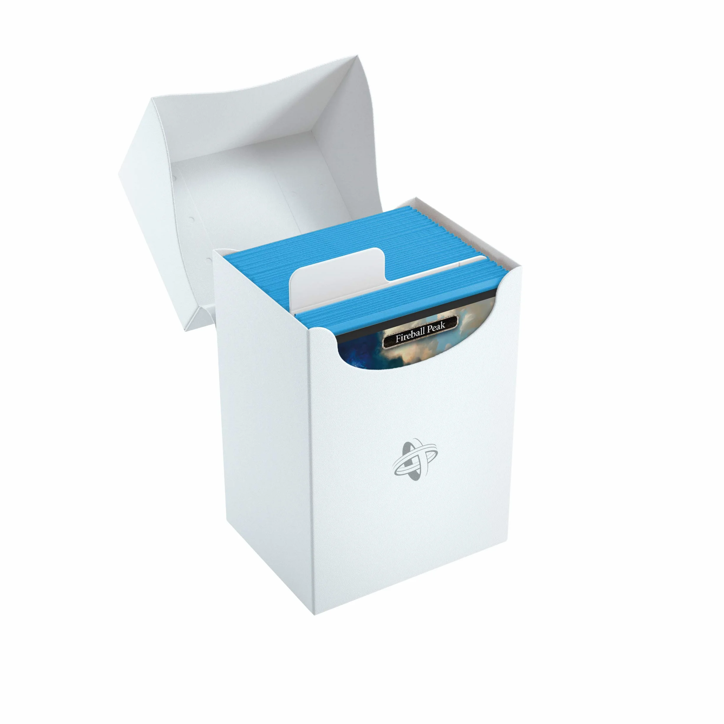 Gamegenic Deck Holder 80+ Blanco - solución inteligente y rápida para almacenar y organizar tus mazos de cartas.