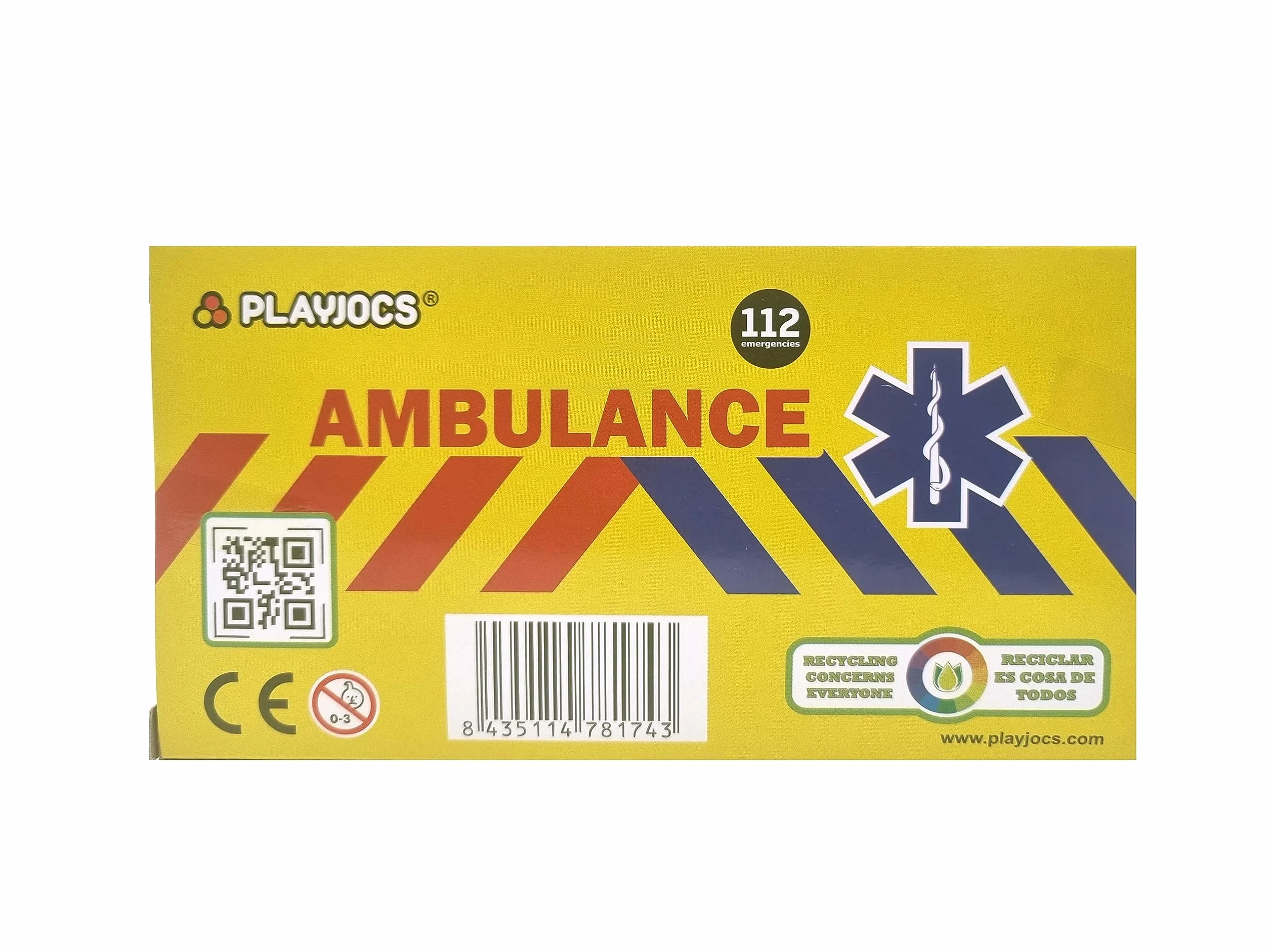 PLAYJOCS GT-8174 Ambulance.Vehículo metálico, Juguete para niños y coleccionistas.
