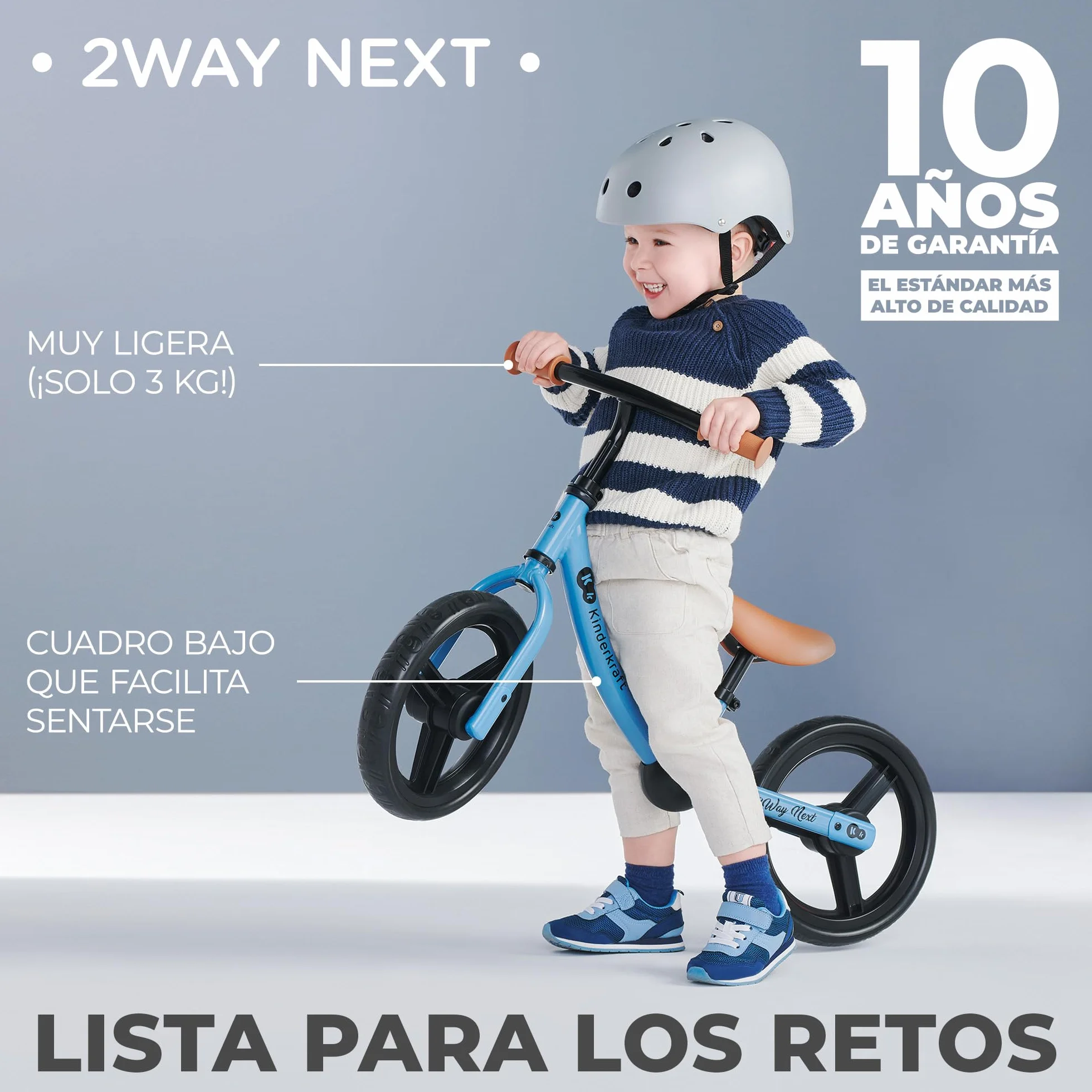 Kinderkraft, 2WAY Next Bicicleta sin Pedales, Bicicleta Infantil, Bici Bebe, Cuadro Bajo, Regulable, Sillín Blando, A Partir de 2 años hasta 35 kg, Rosa